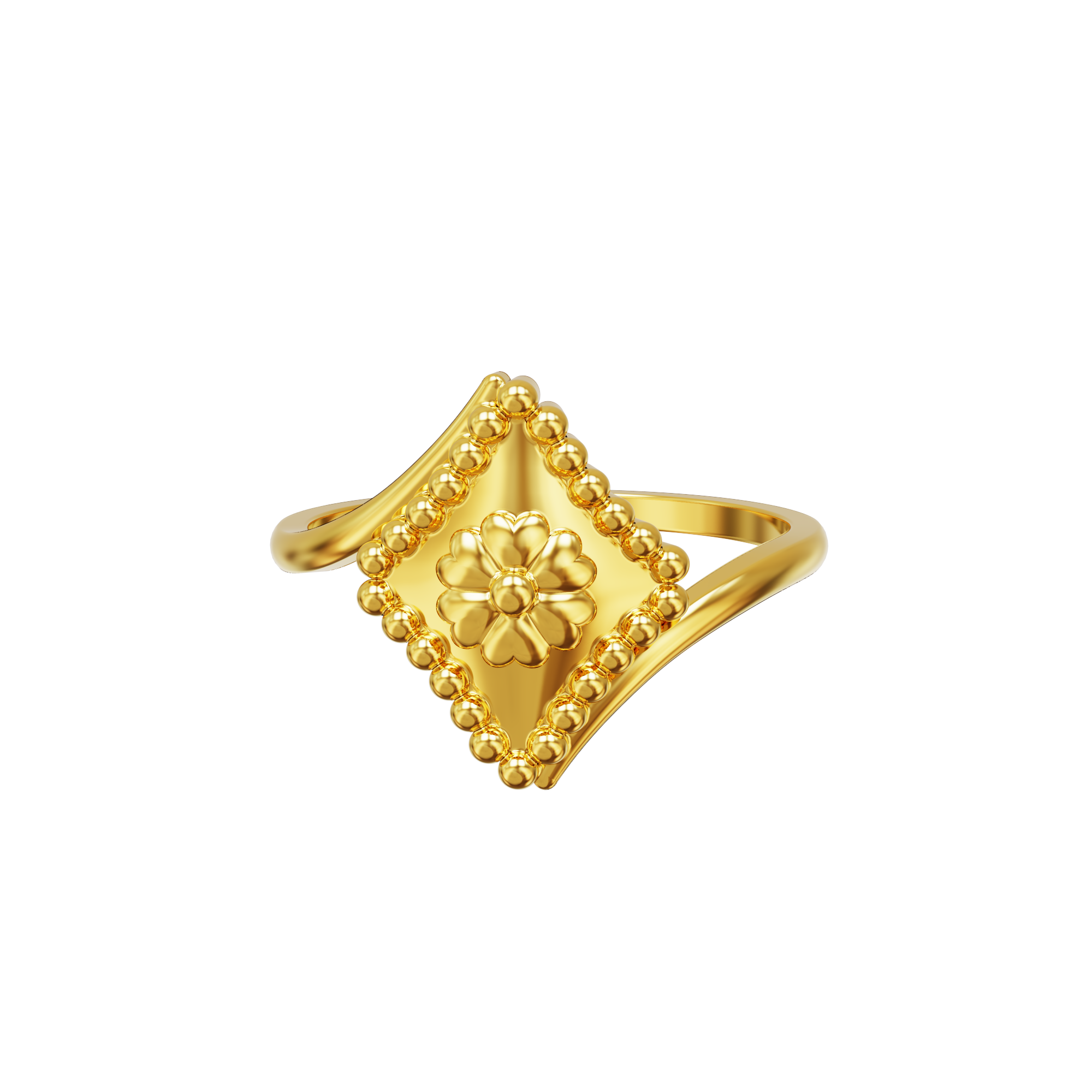 Diamond-Shaped-Gold-Ring