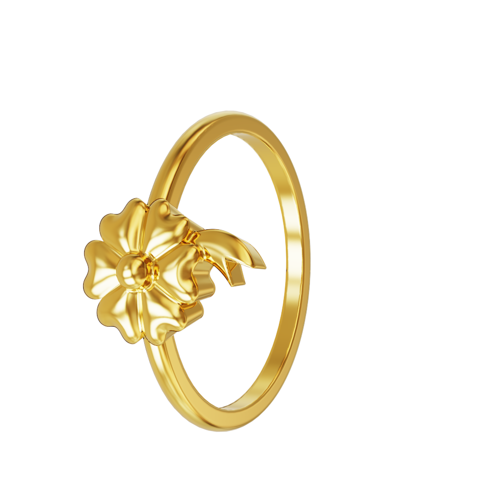 Flower-Shaped-Gold-Finger-Ring
