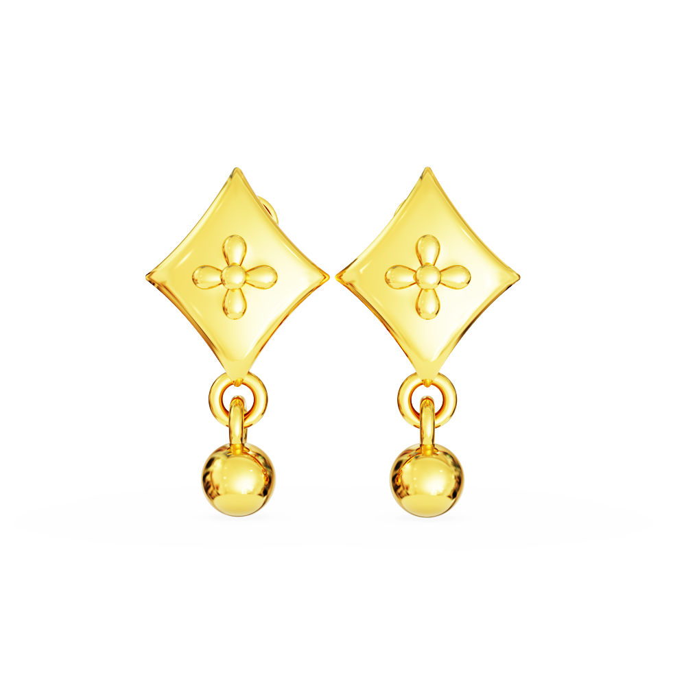 New Designer Beautiful Design Floral Long Attractive Premium Gold Platted  Earrings Jewellery Wear For Women - African Boutique