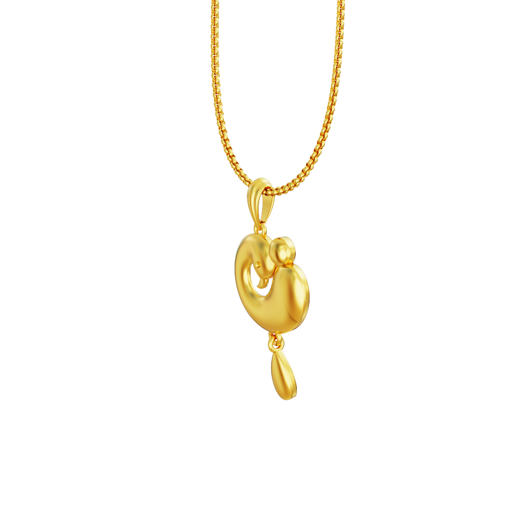 Peacock-design-pendant-in-gold-jewellery
