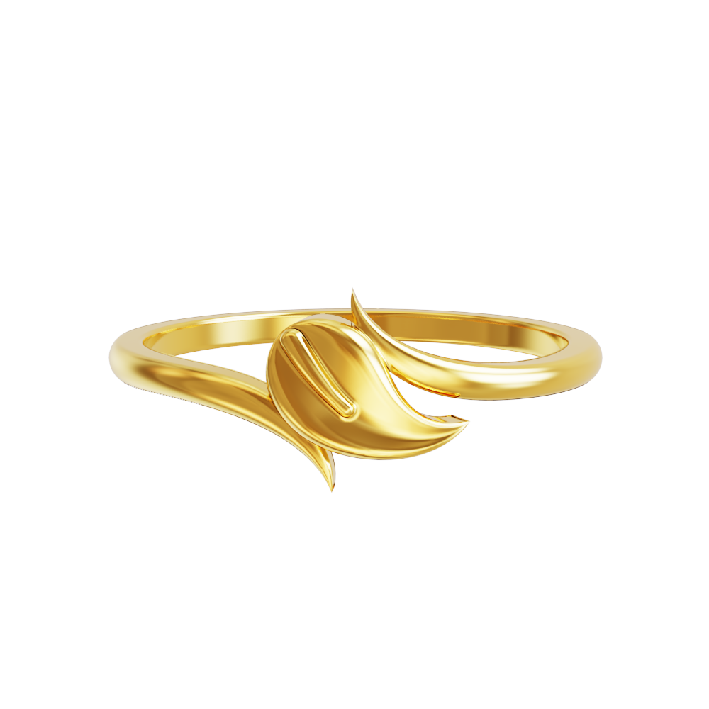 Trendy-Leaf-Design-Gold-Ring