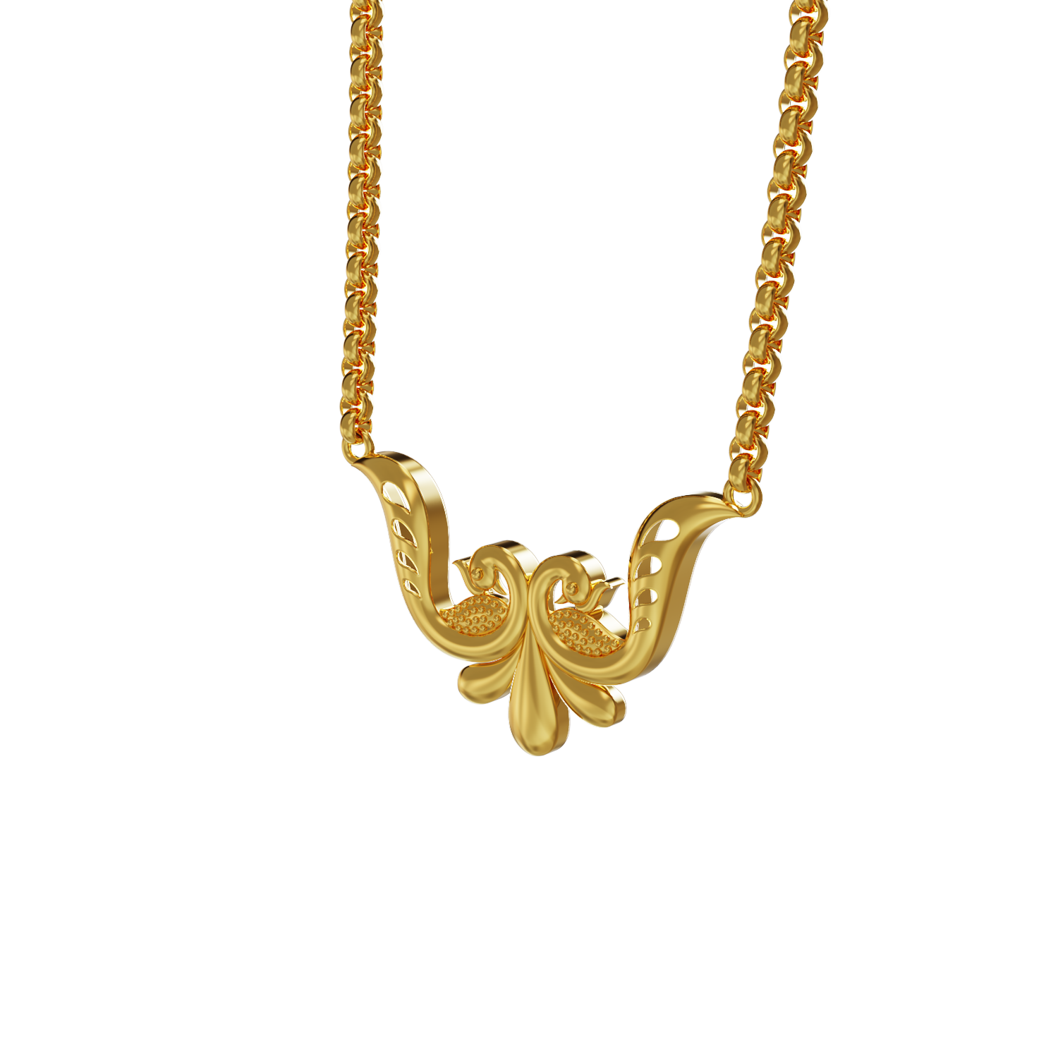 Double-hanging-Gold-Pendant