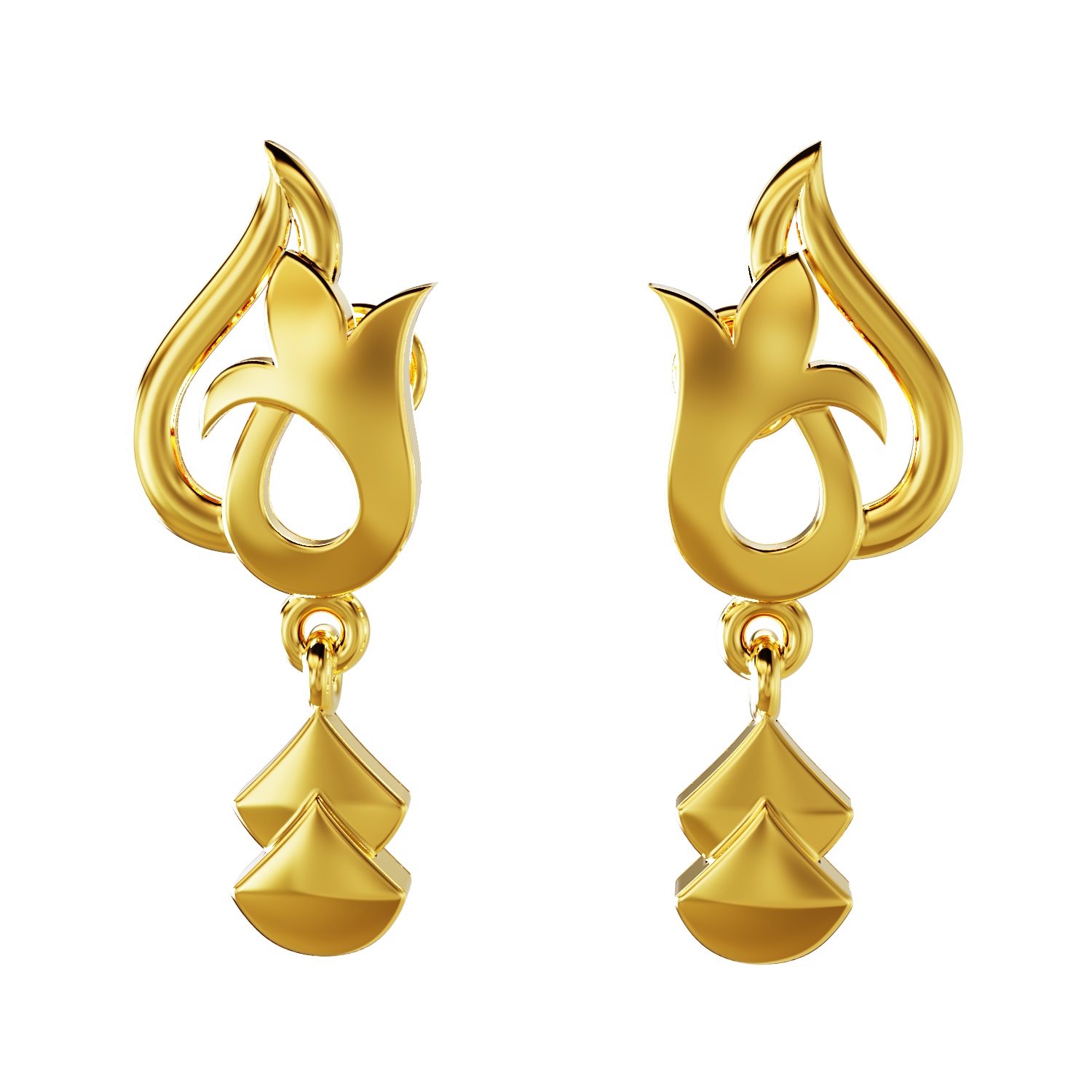 Gold-Stud-Drops-Earring