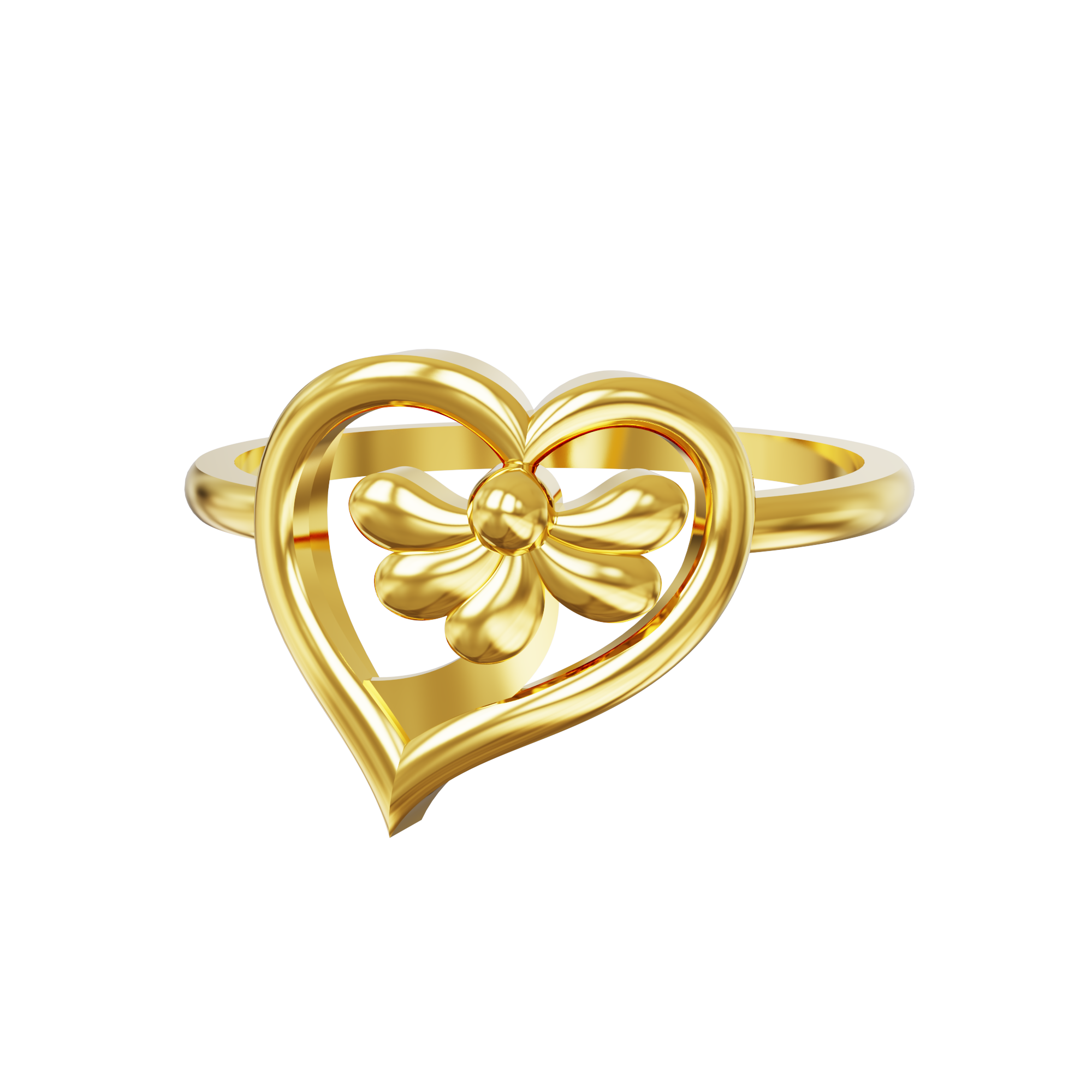 Heart-and-Flower-Design-Gold-Ring