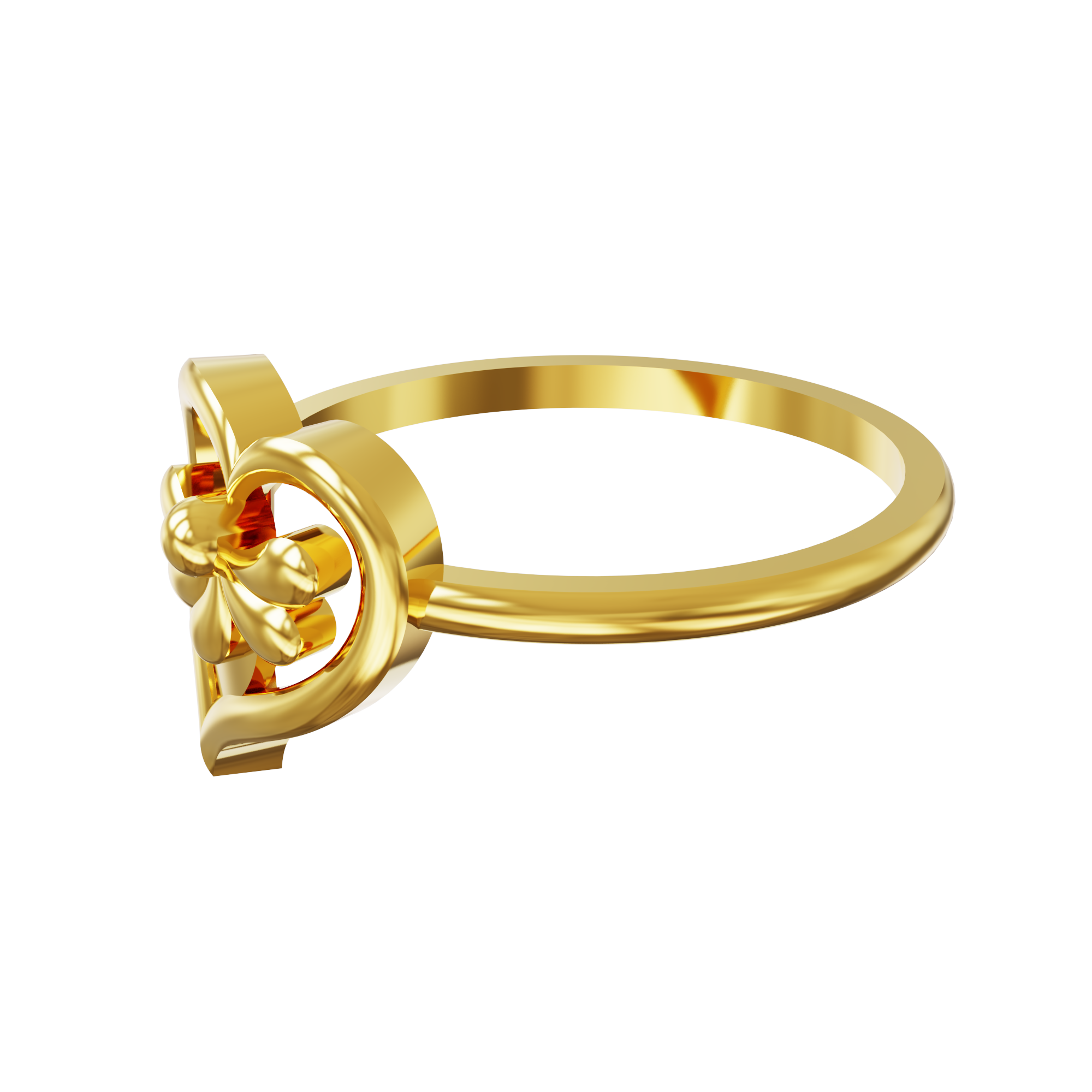 Heart-shaped-Gold-Ring