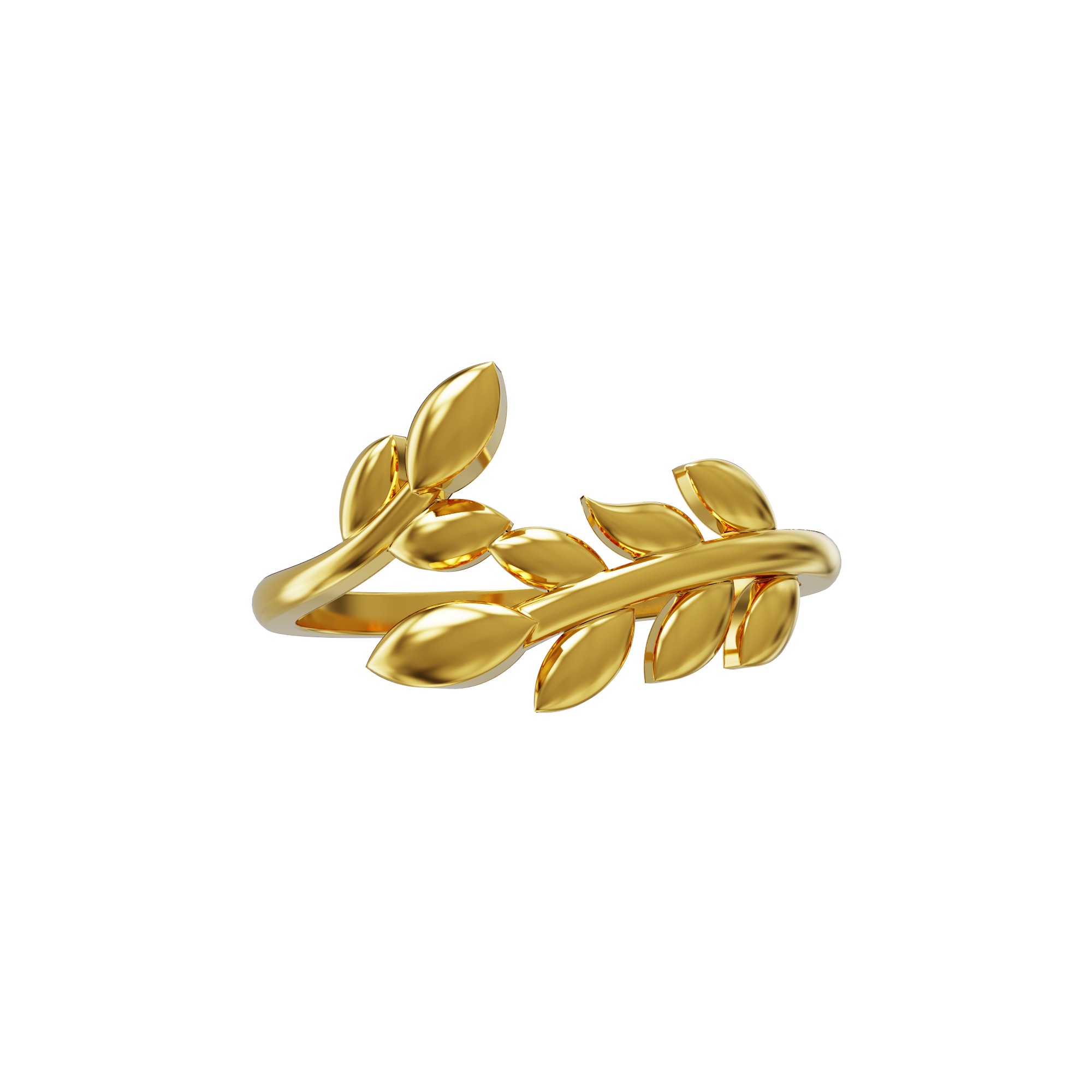 Leaf-crown-design-gold-ring