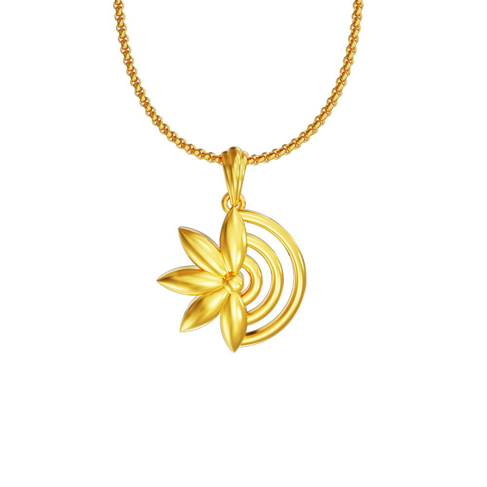 Modern-Floral-design-Gold-Pendant