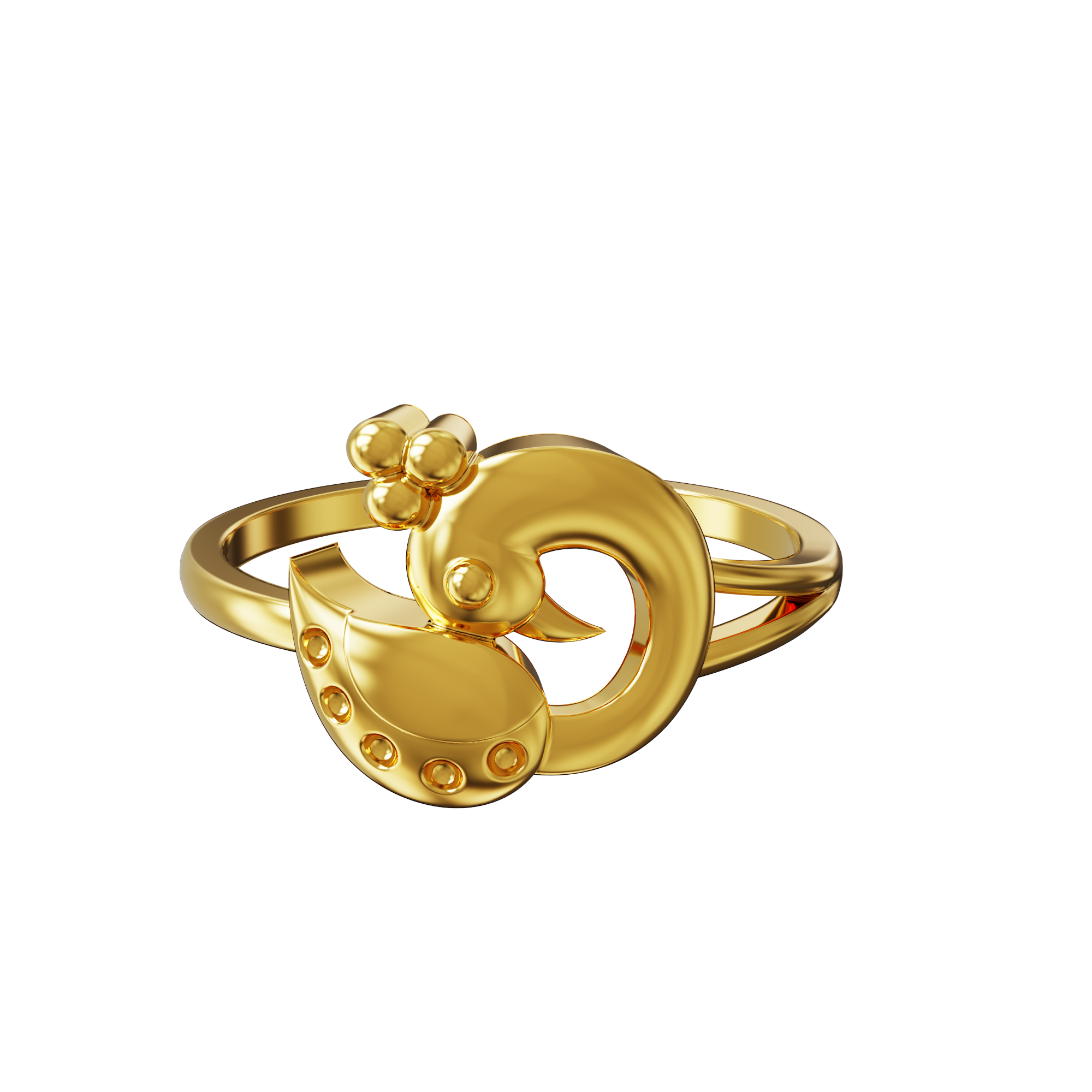 Peacock-Design-Gold-Ring