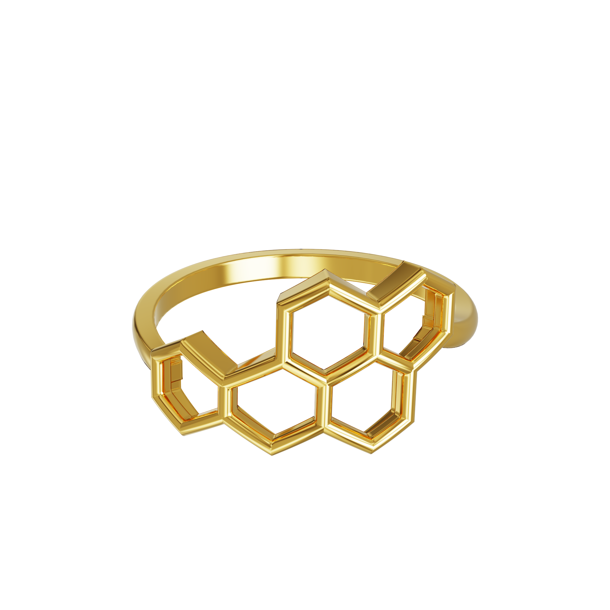 Polygon-shaped-gold-ring-for-girl