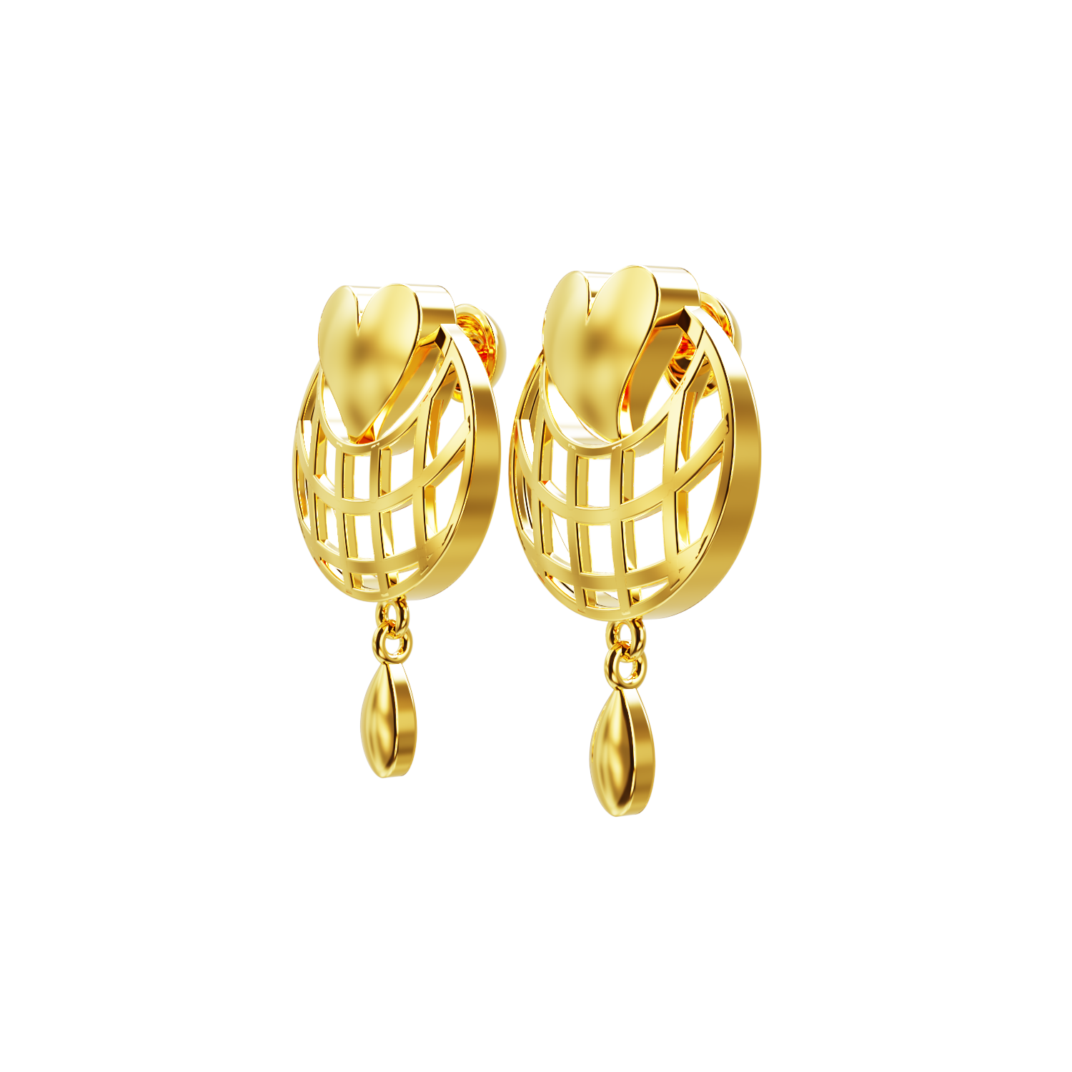 Best-Heart-Design-Gold-Earring