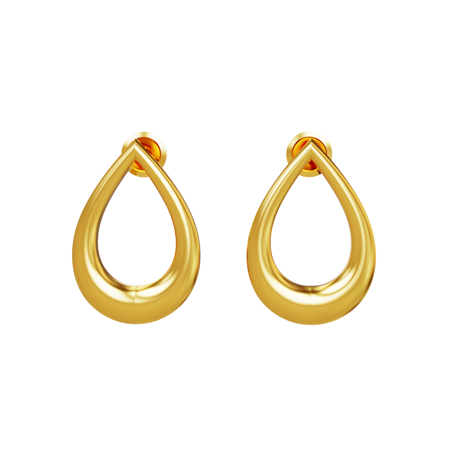 Floral-Gold-Stud-Earrings