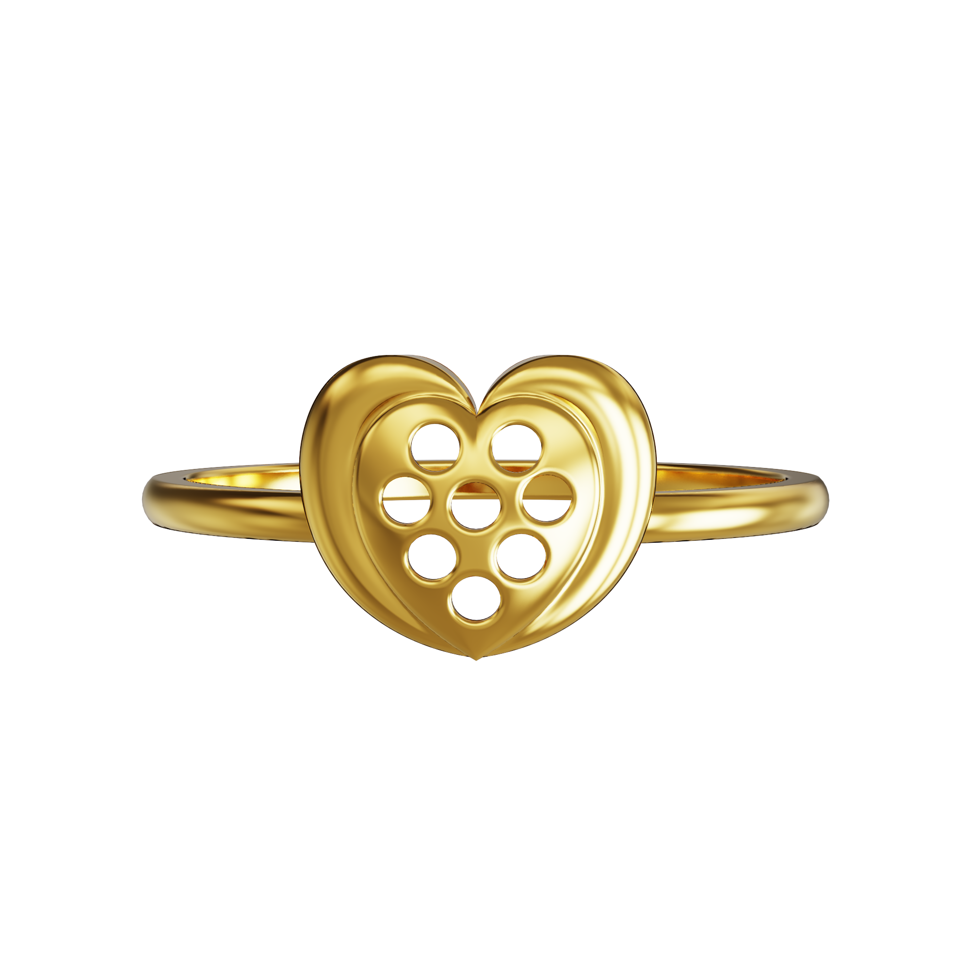 Heart-Shaped-Gold-Ring-for-Lover
