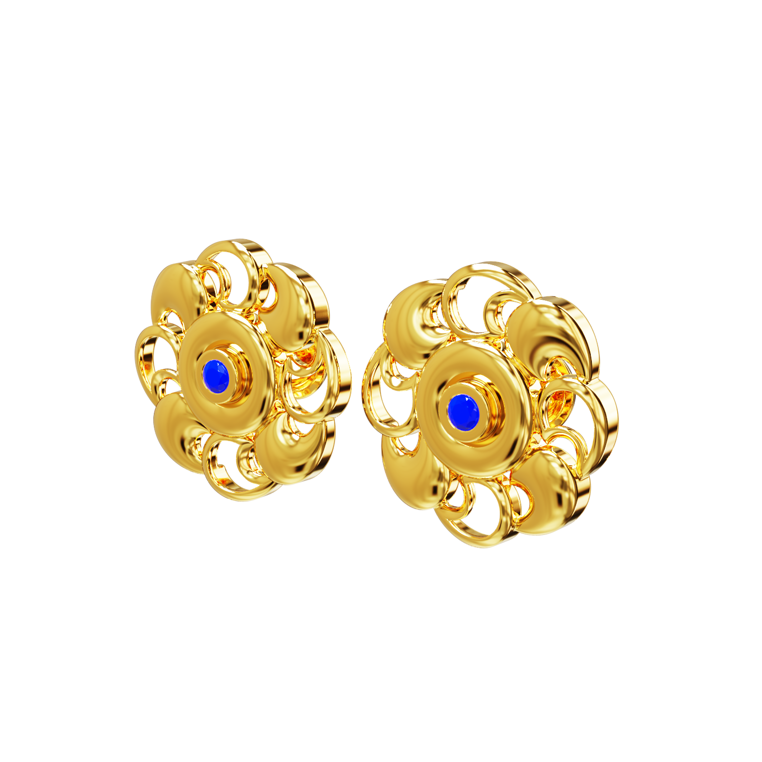 Latest-Flower-Gold-Earring-Collections-2023