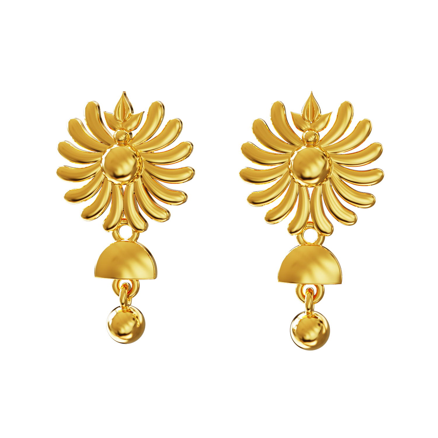Floral-Plain-Gold-Earring-Collections