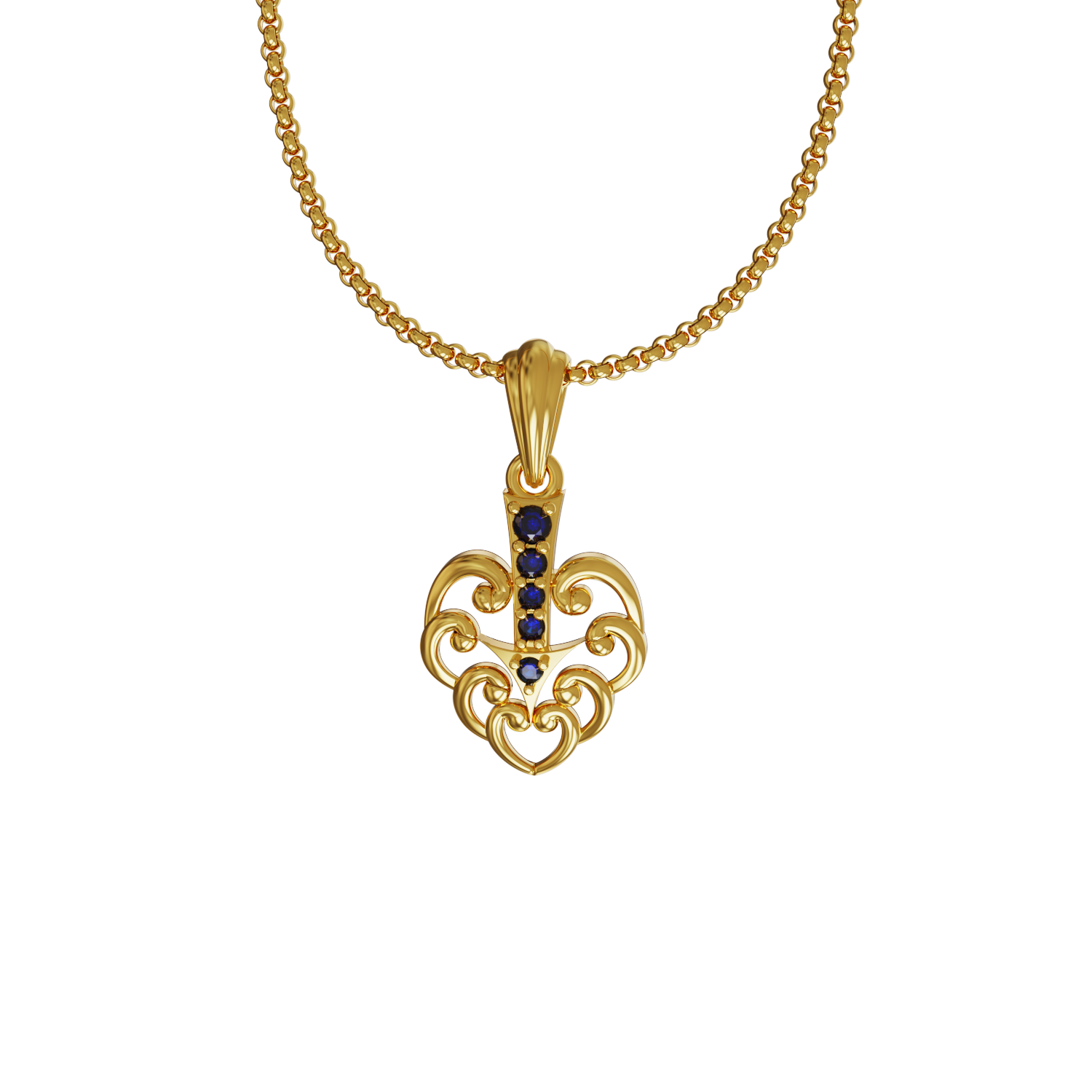 Heart-Design-Gold-Pendant-collections