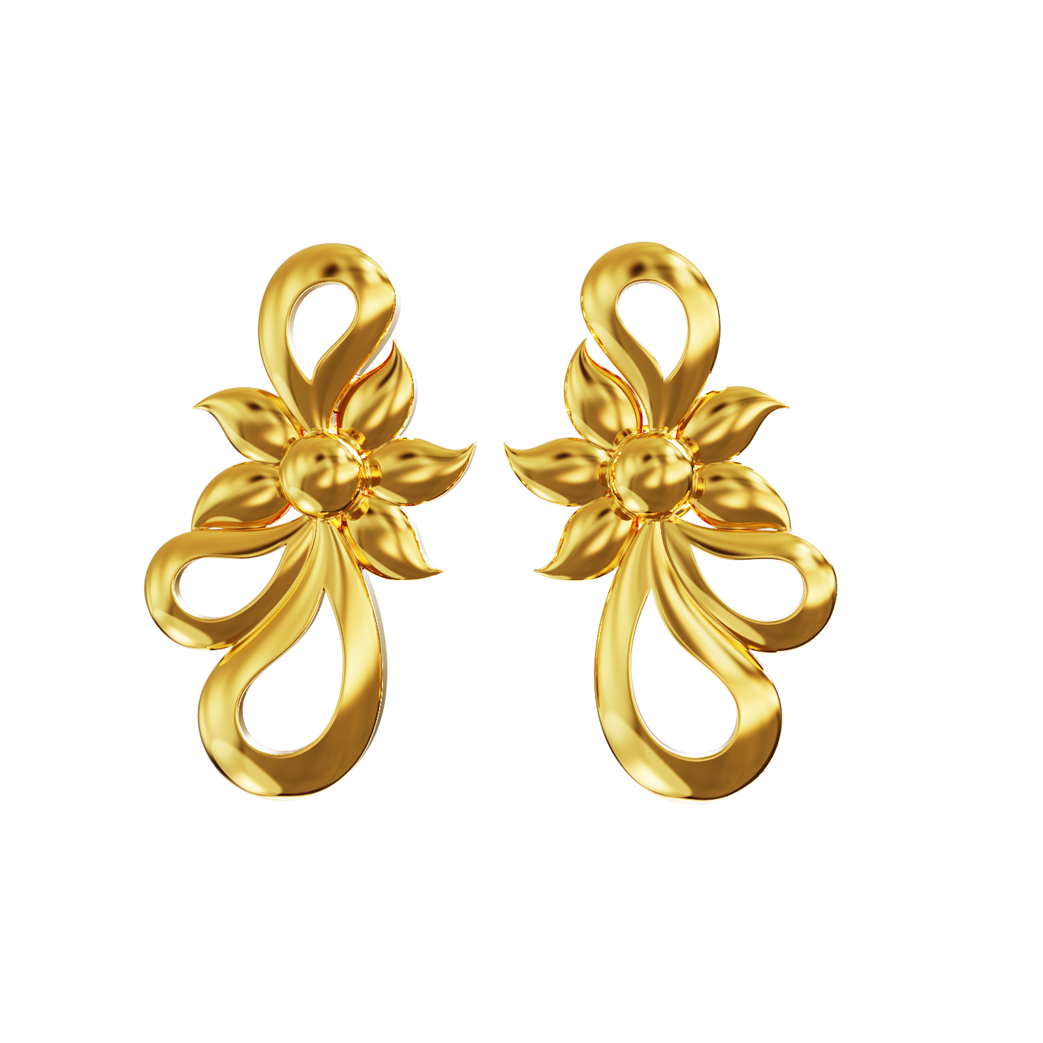Latest-Flower-Design-Gold-Earring