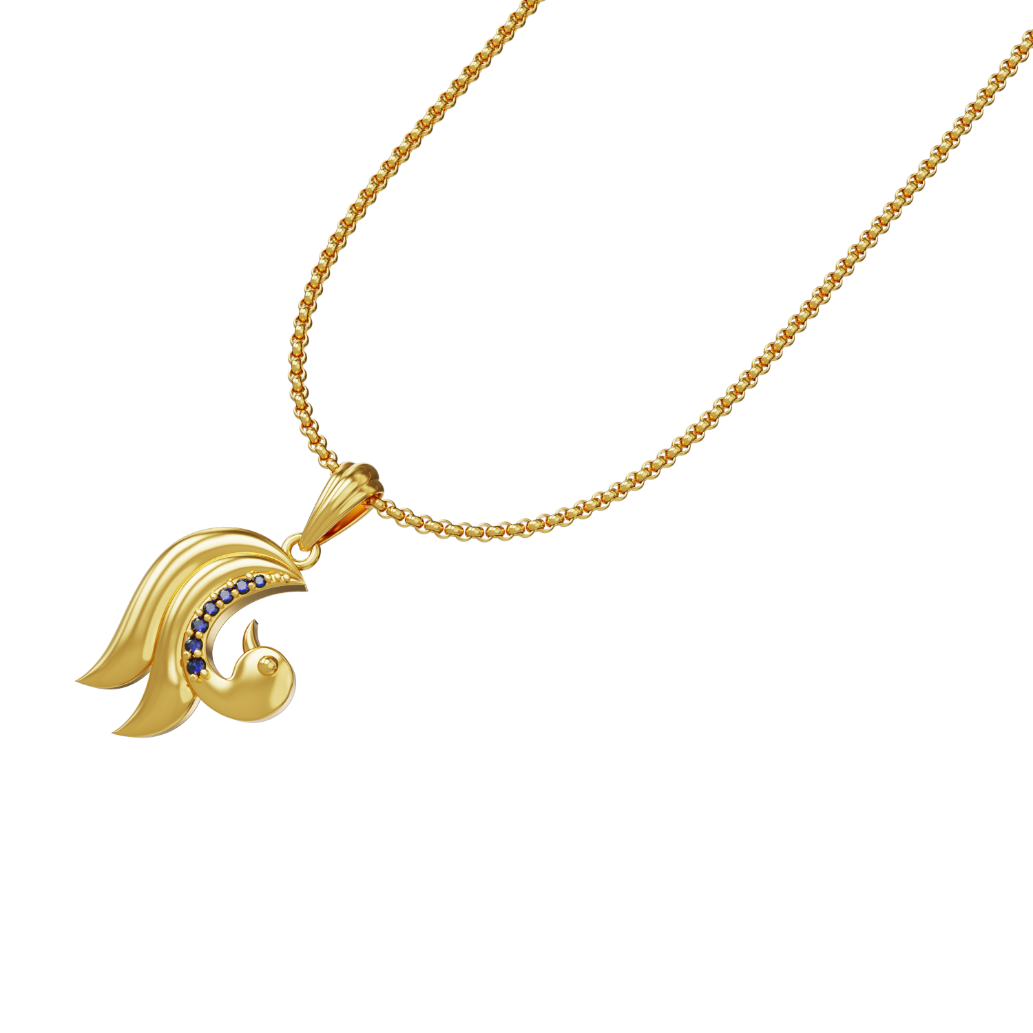 Modern-Peacock-Design-Gold-Pendant