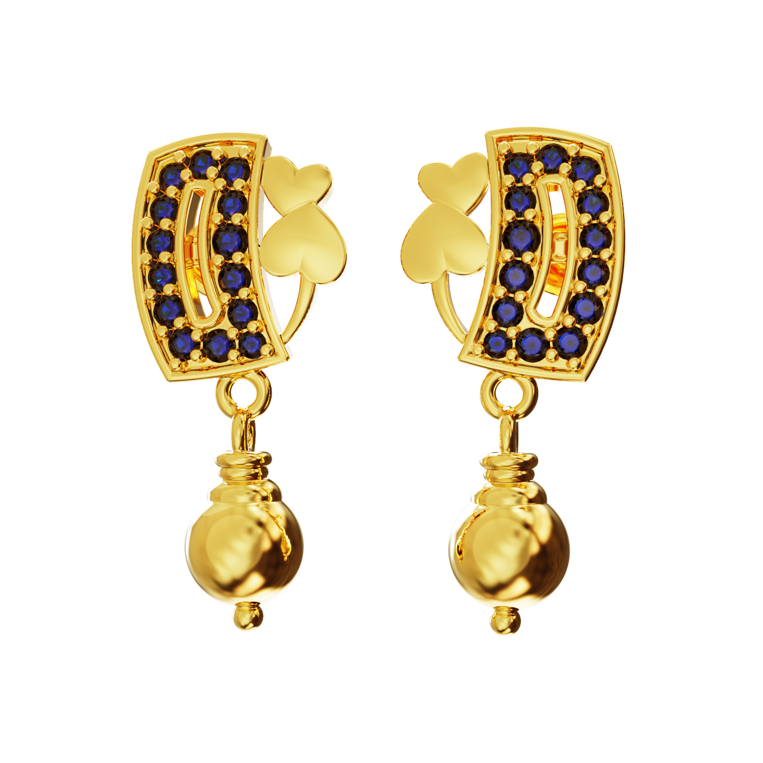 American Diamond Pendant Set with Matching EarRings – Gold Color – 34606 –  PAJINDIA