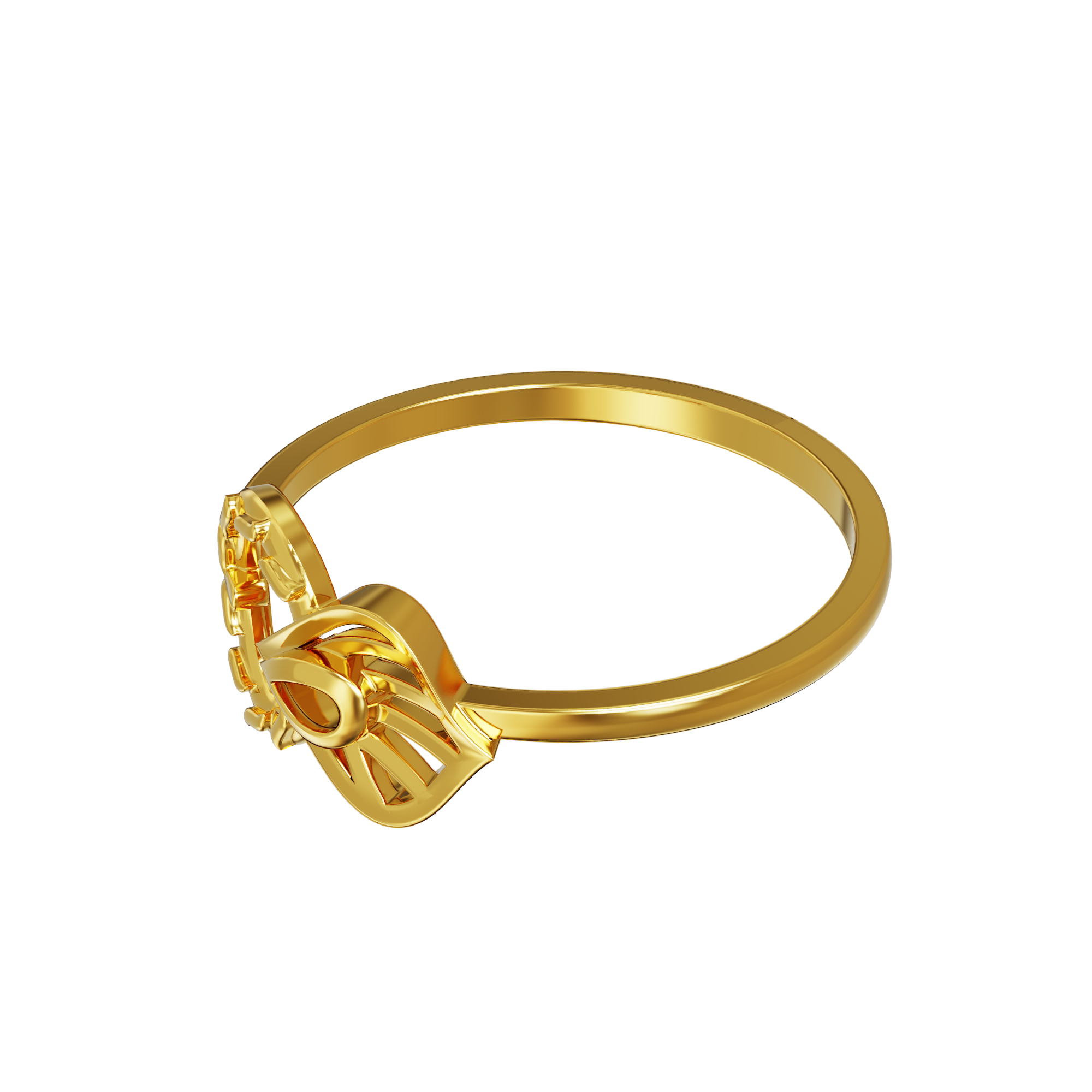 Plain Curve Design Gold Ring 01 07 Spe Goldchennai