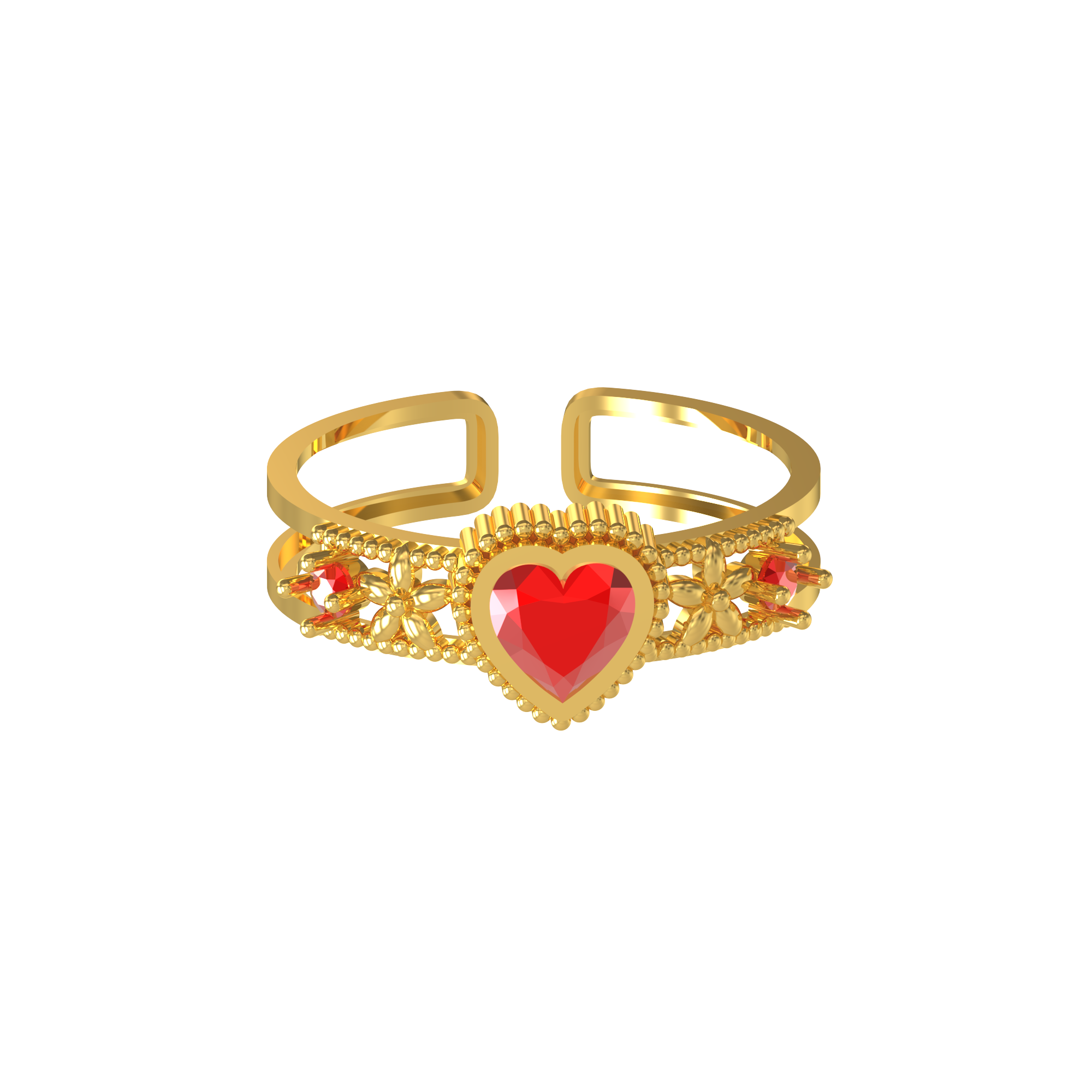 Classic-Heart-Design-Gold-Ring