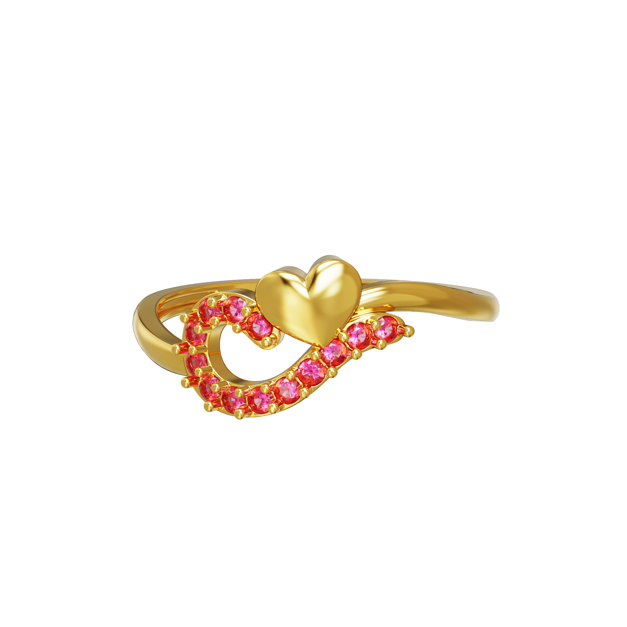 Stone-Curve design-gold-ring