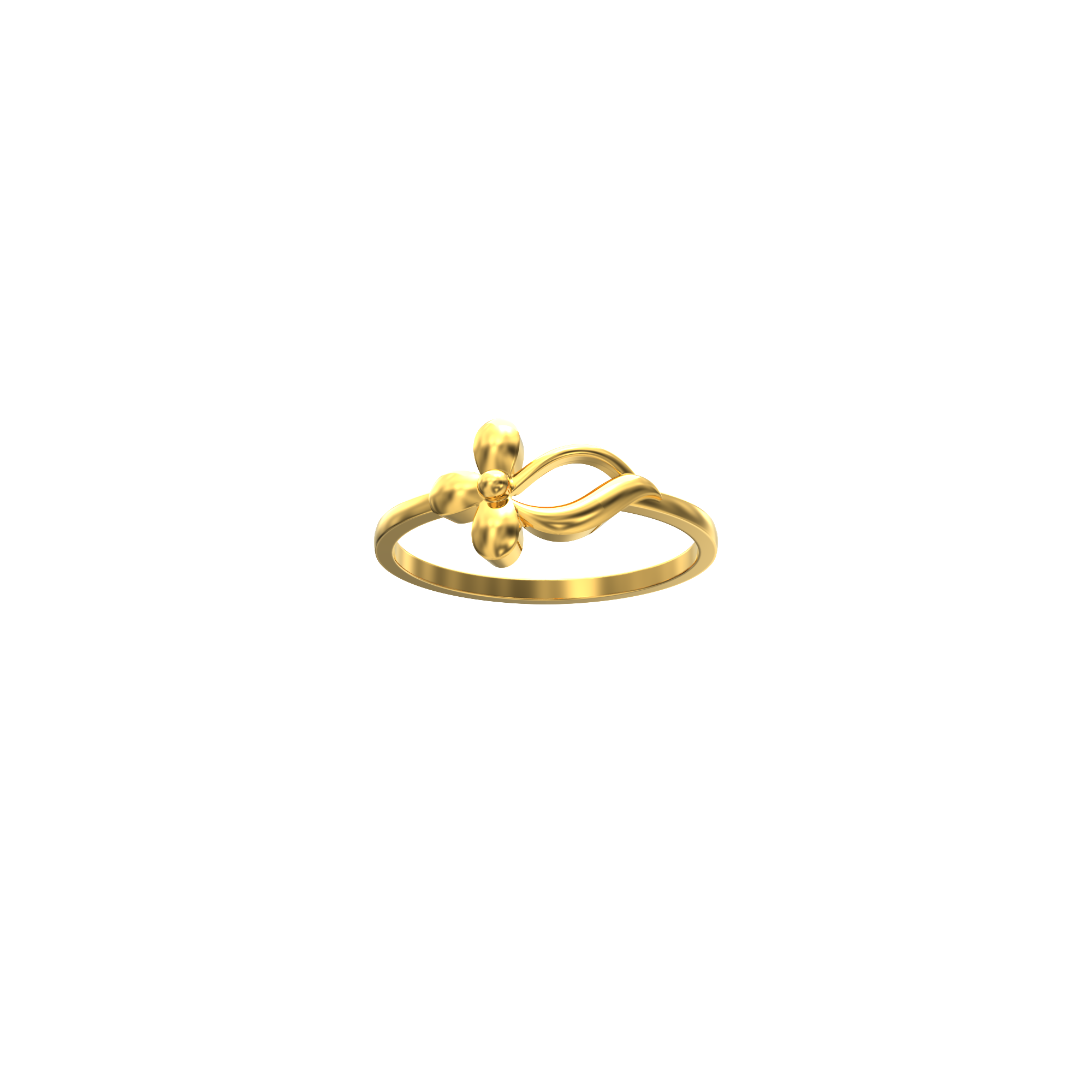 Flower-and-Leaf-Design-Gold-Ring