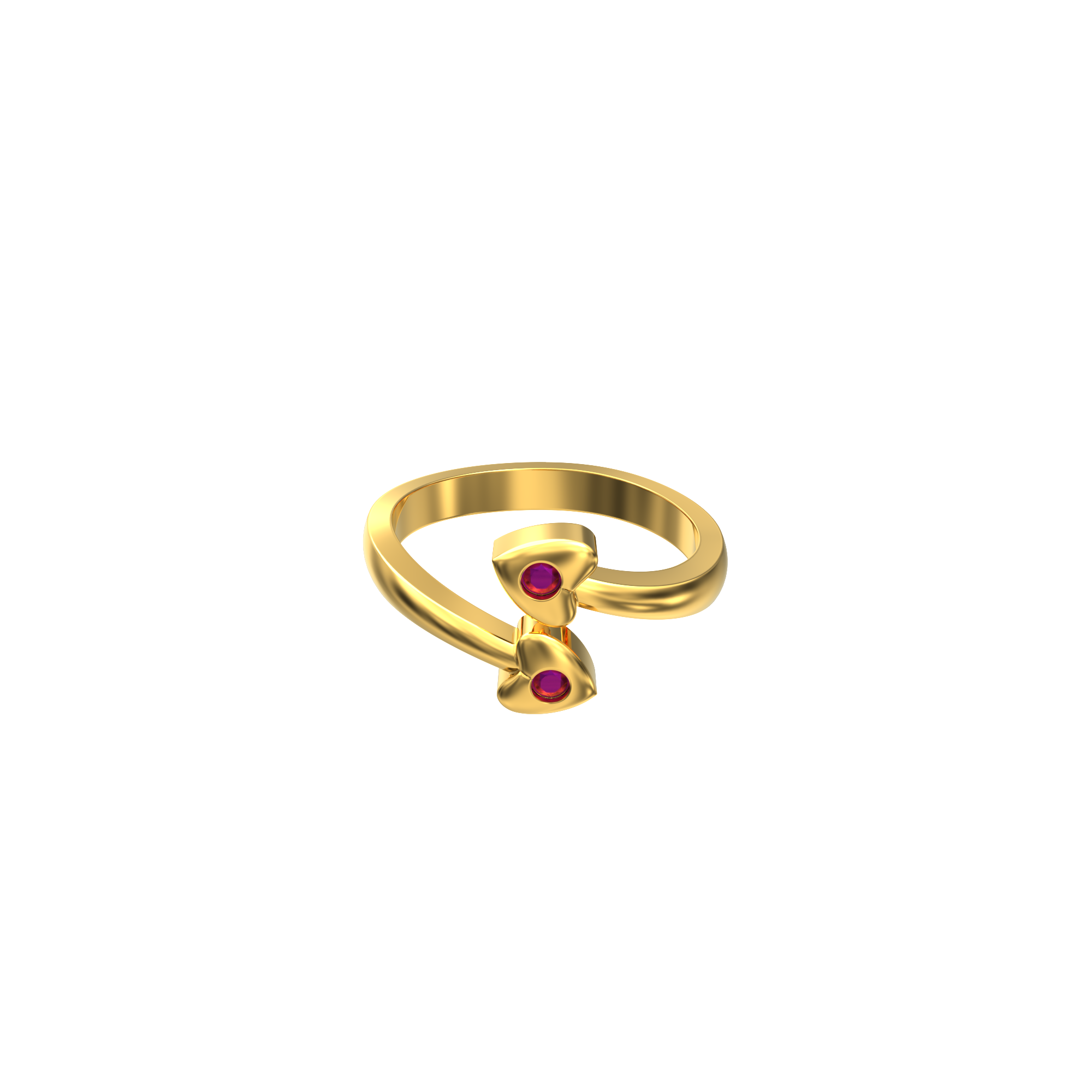 Heart-Design-Gold-Ring-with-stones