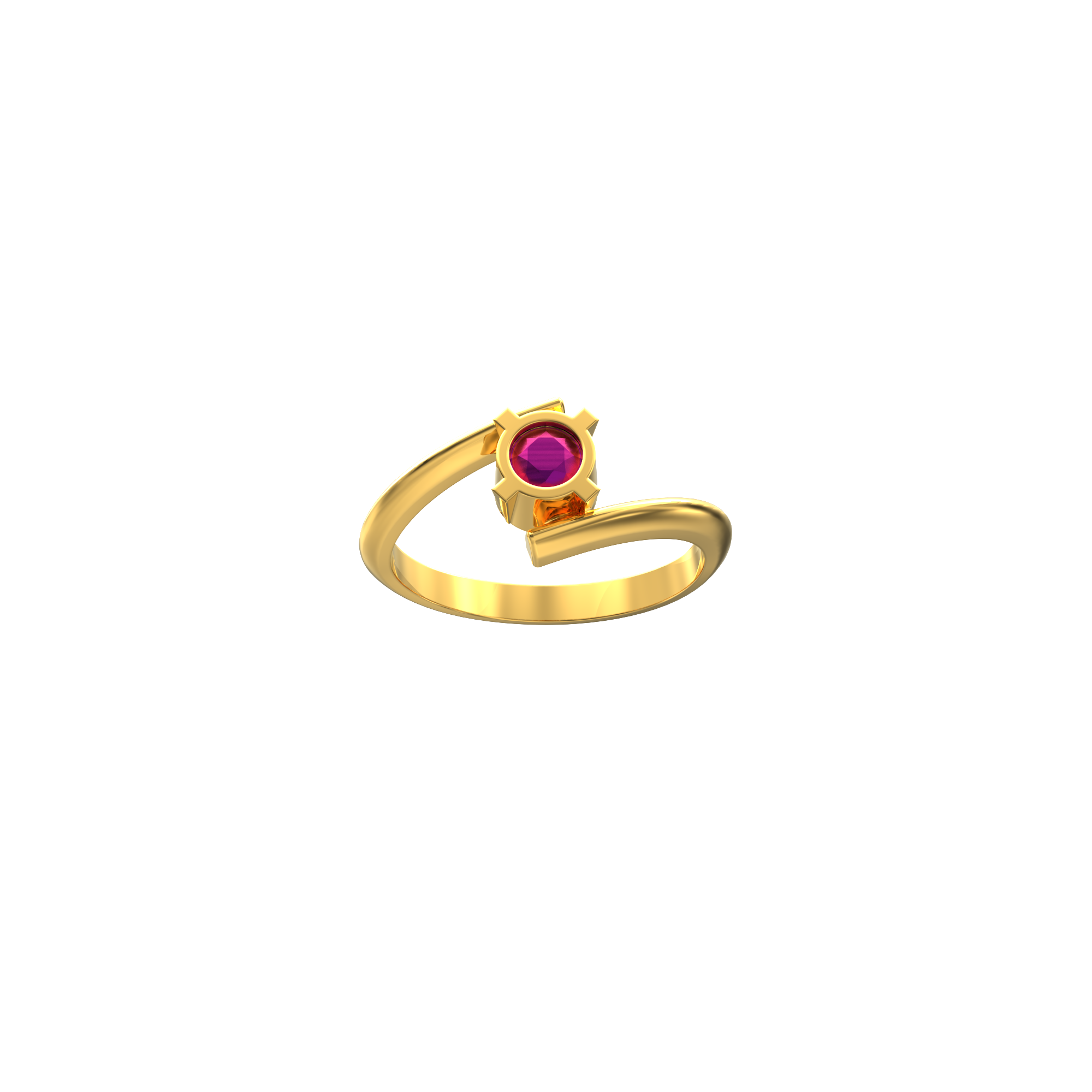 Simple-Curve-Design-Gold-Ring
