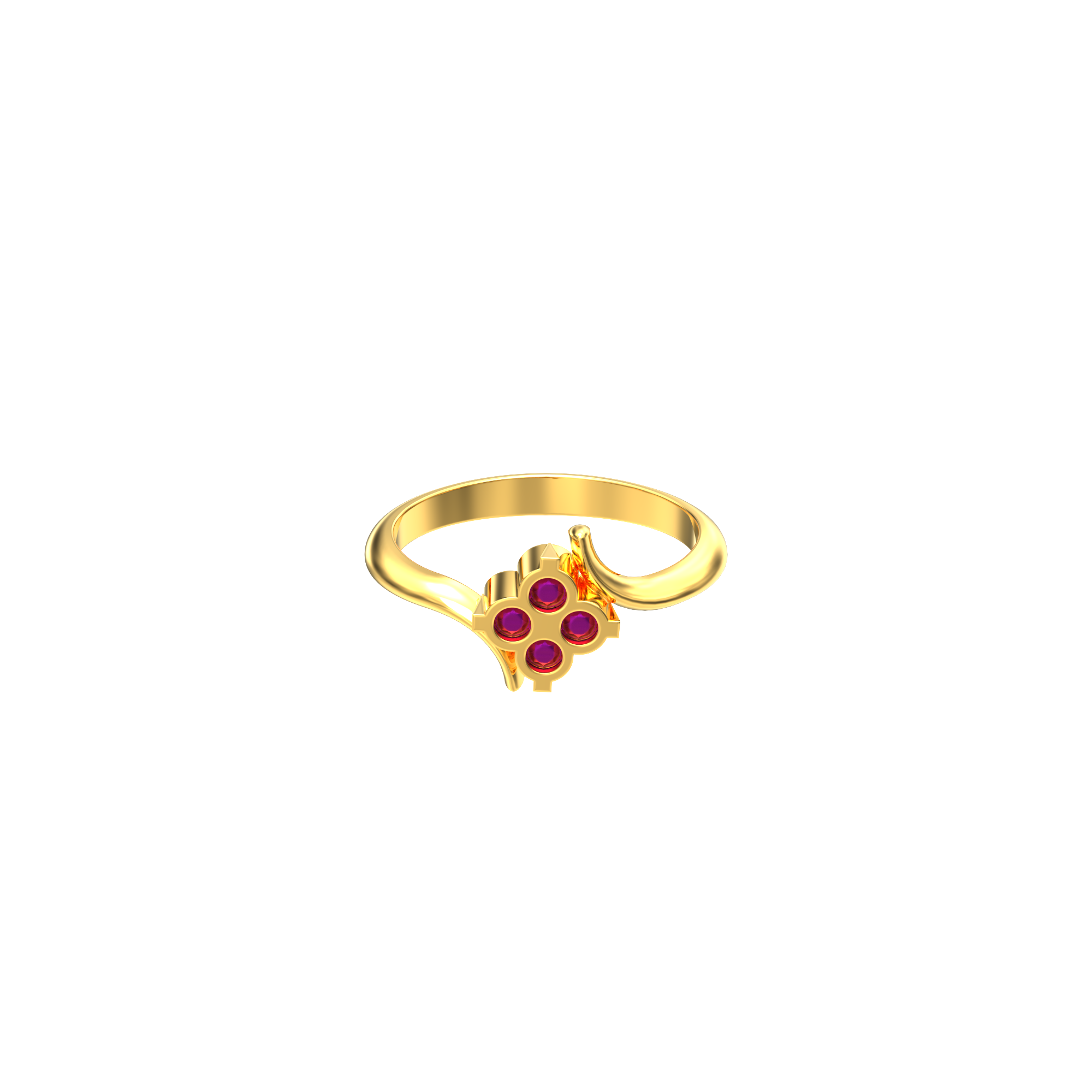 Sleek-Design-Gold-Ring-with stone
