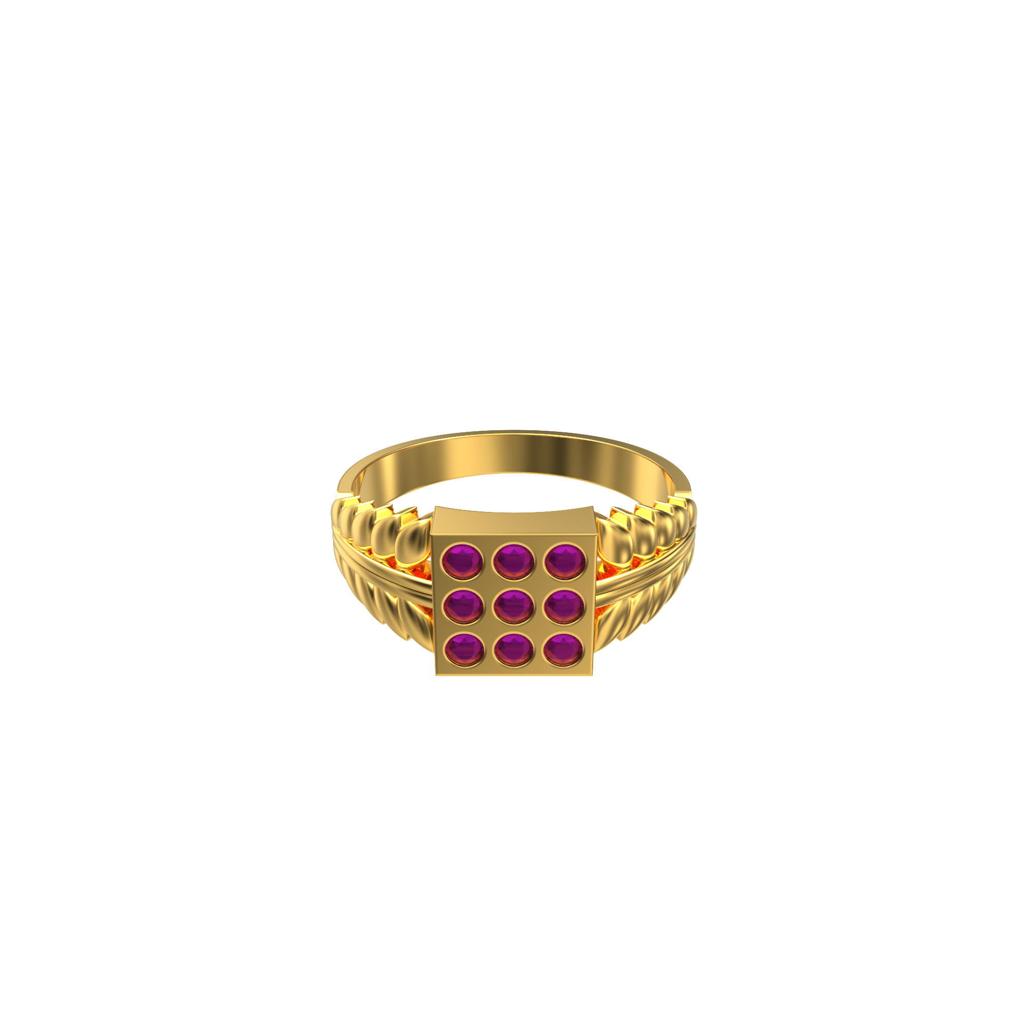 Square-Shaped-Gents-Gold-Ring-with-Stone