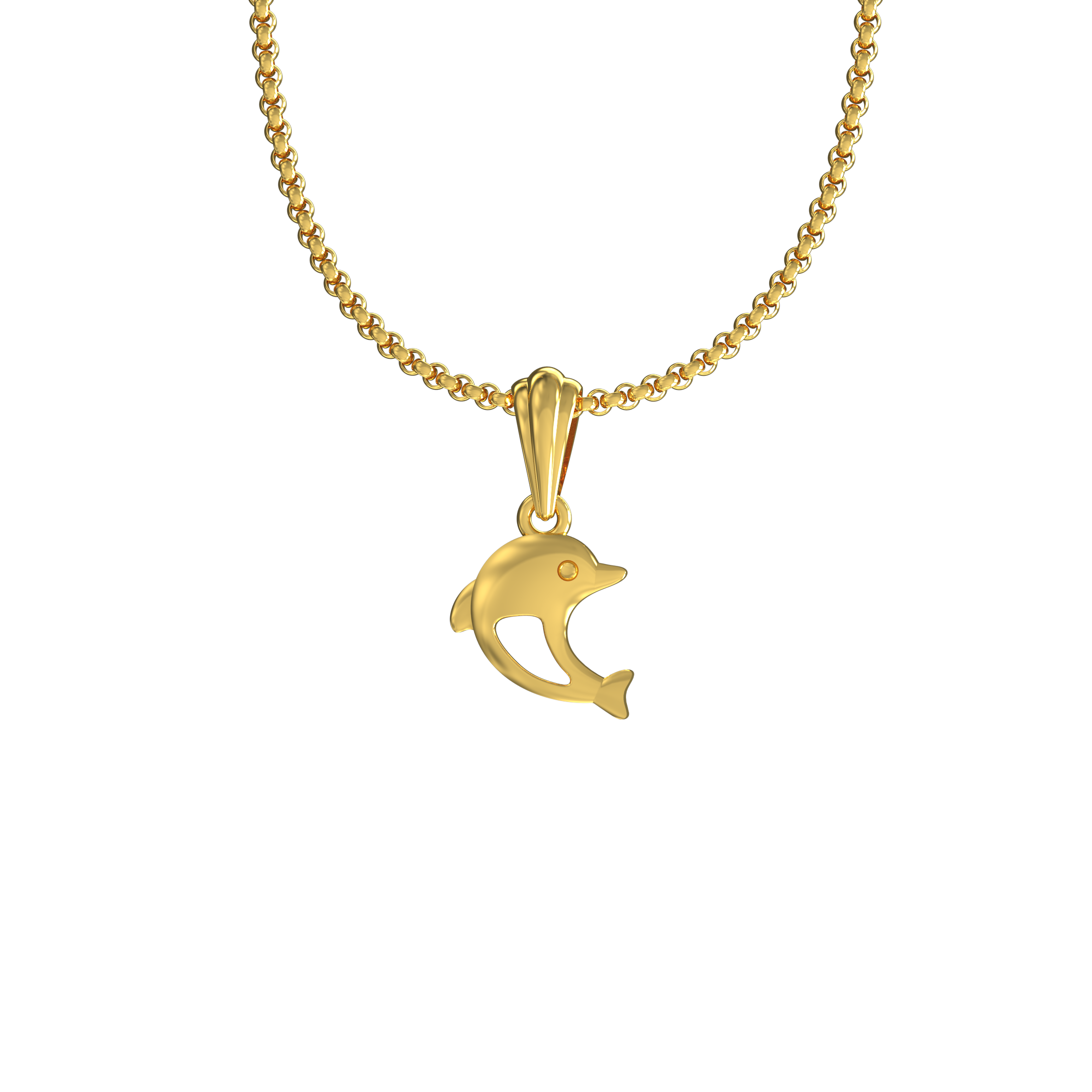 Dolphin-Gold-Pendant