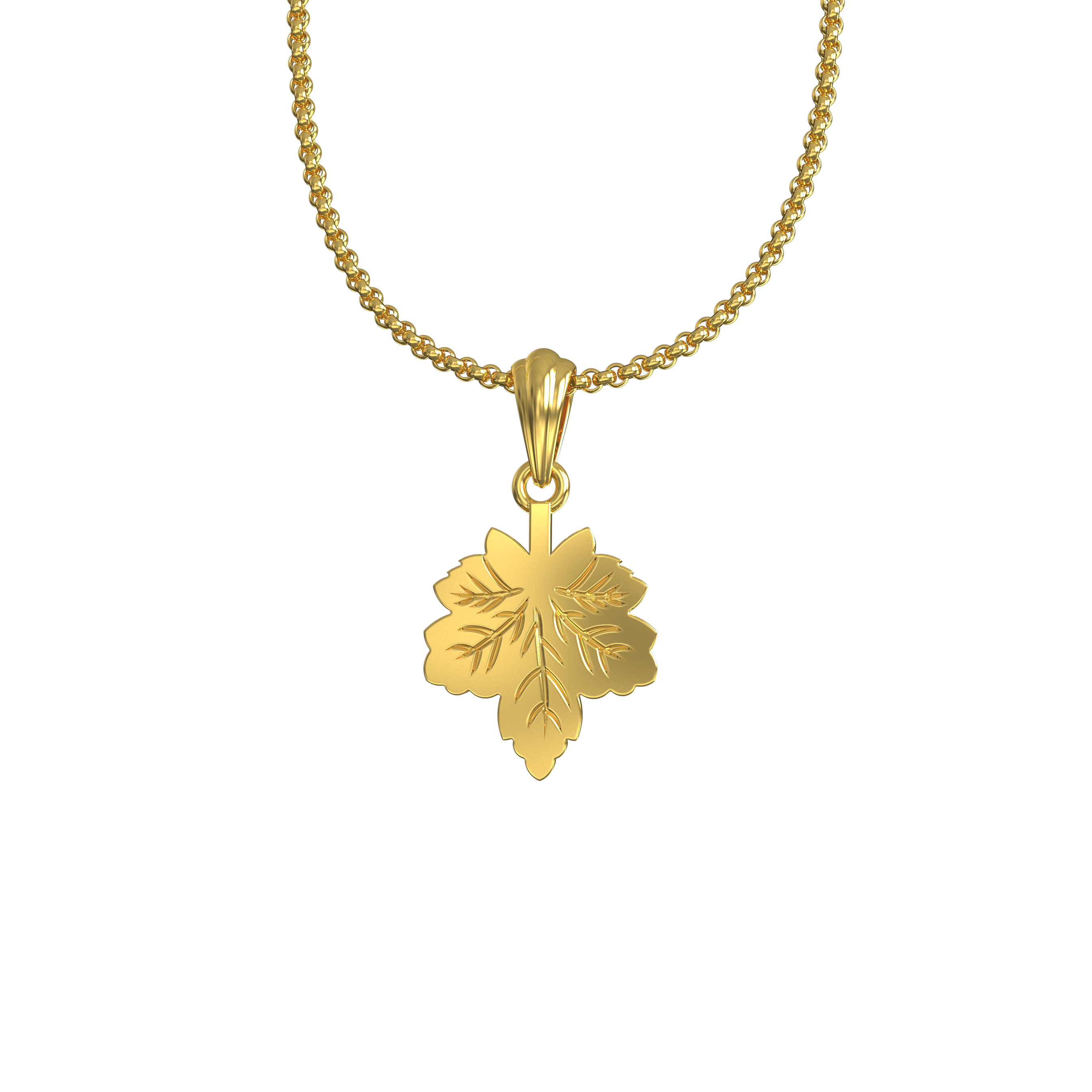 Leaf-Gold-Pendant -Collections