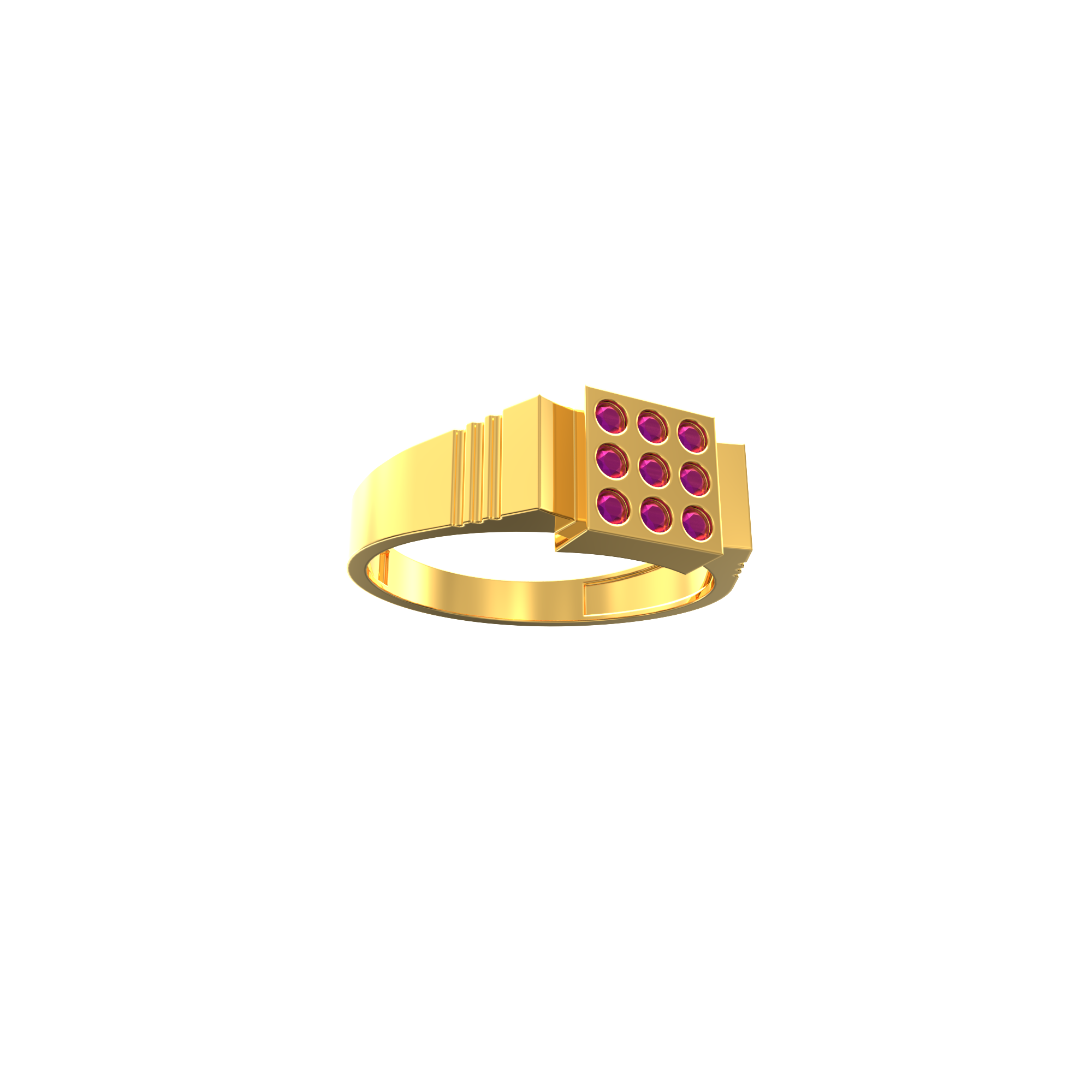 Square-design-gold-ring-for-male