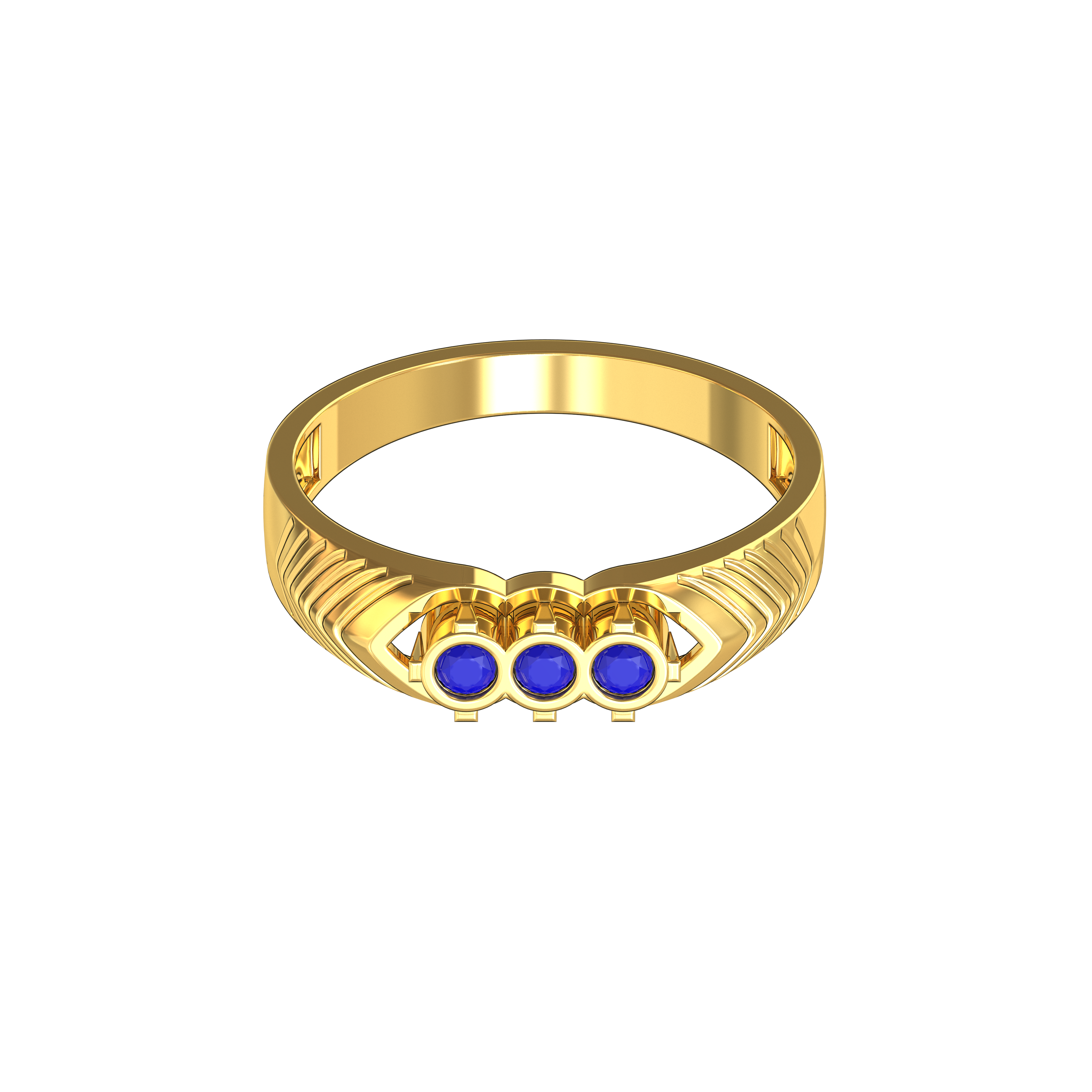 Stone-Rectangular-Design-Gents-Gold-Ring