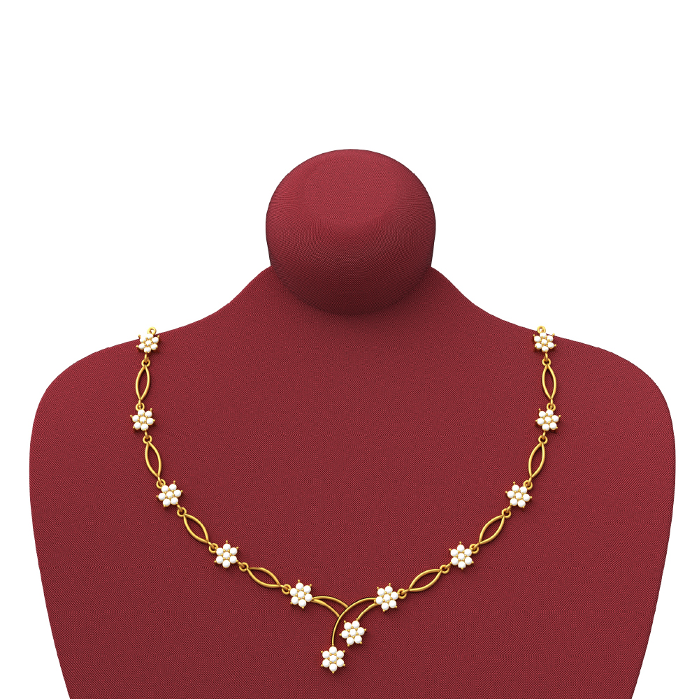 22k gold necklace for women