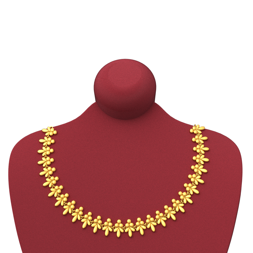Leaf Gold Necklace Design