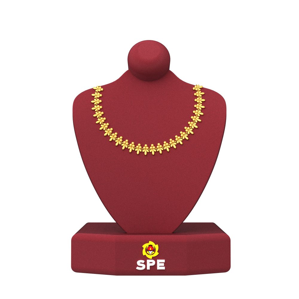 SPE Gold - Light Weight Leaf Gold Necklace Design