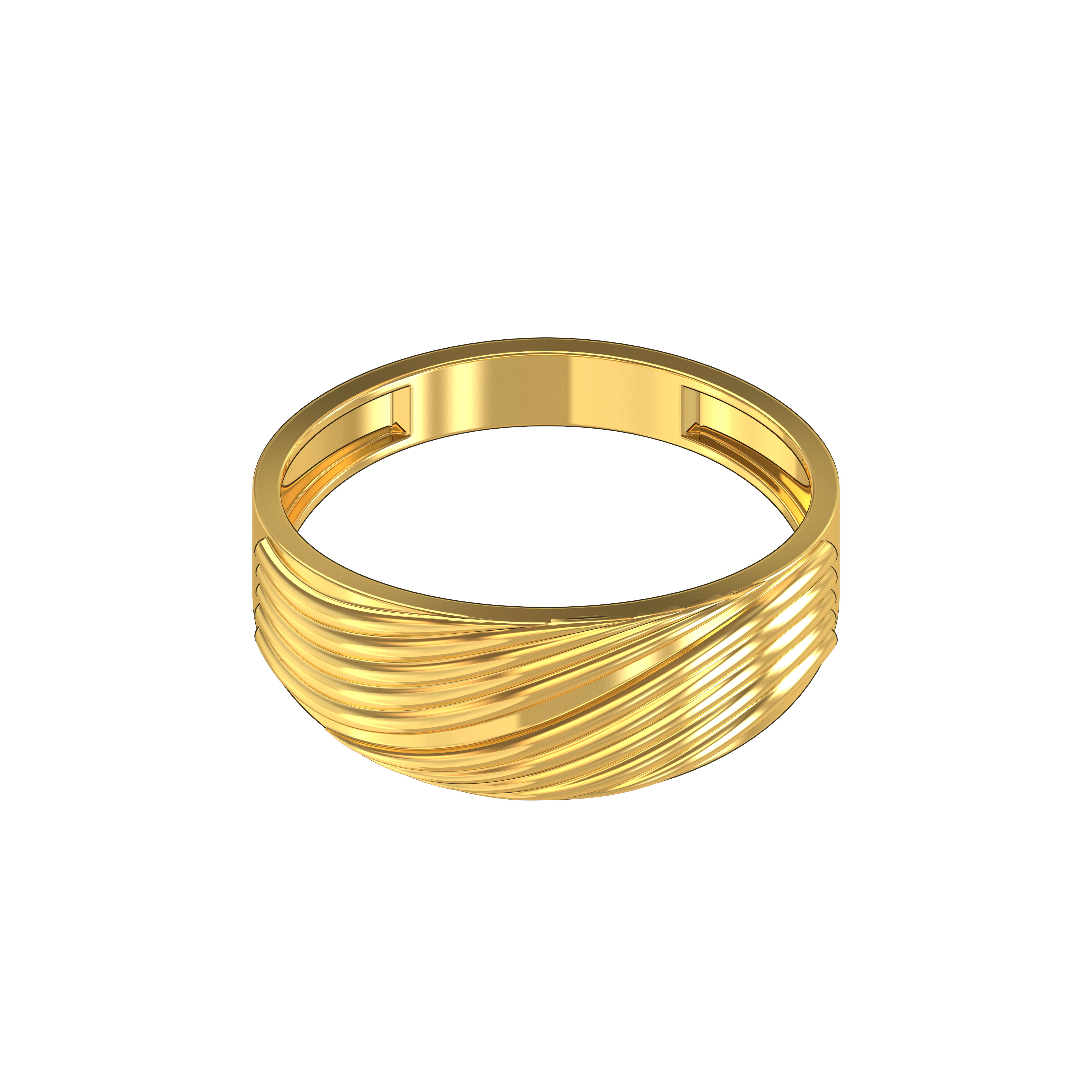 Plain-Curve-Design-Male -Gold-Ring