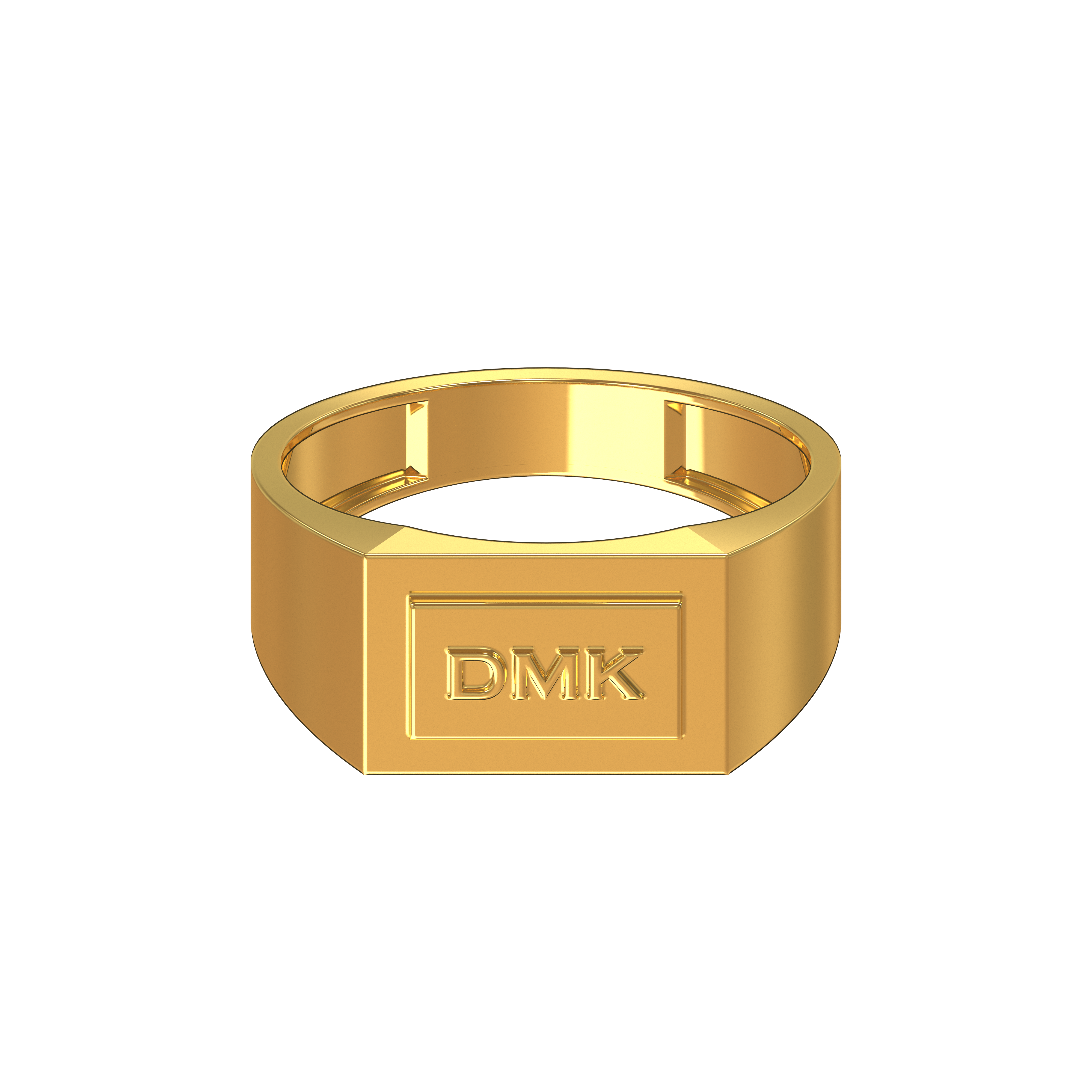 Plain-Custom-Lettering -Gold-Ring