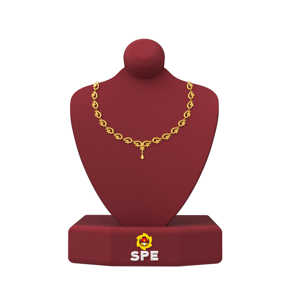 SPE Gold modern necklace designs in chennai