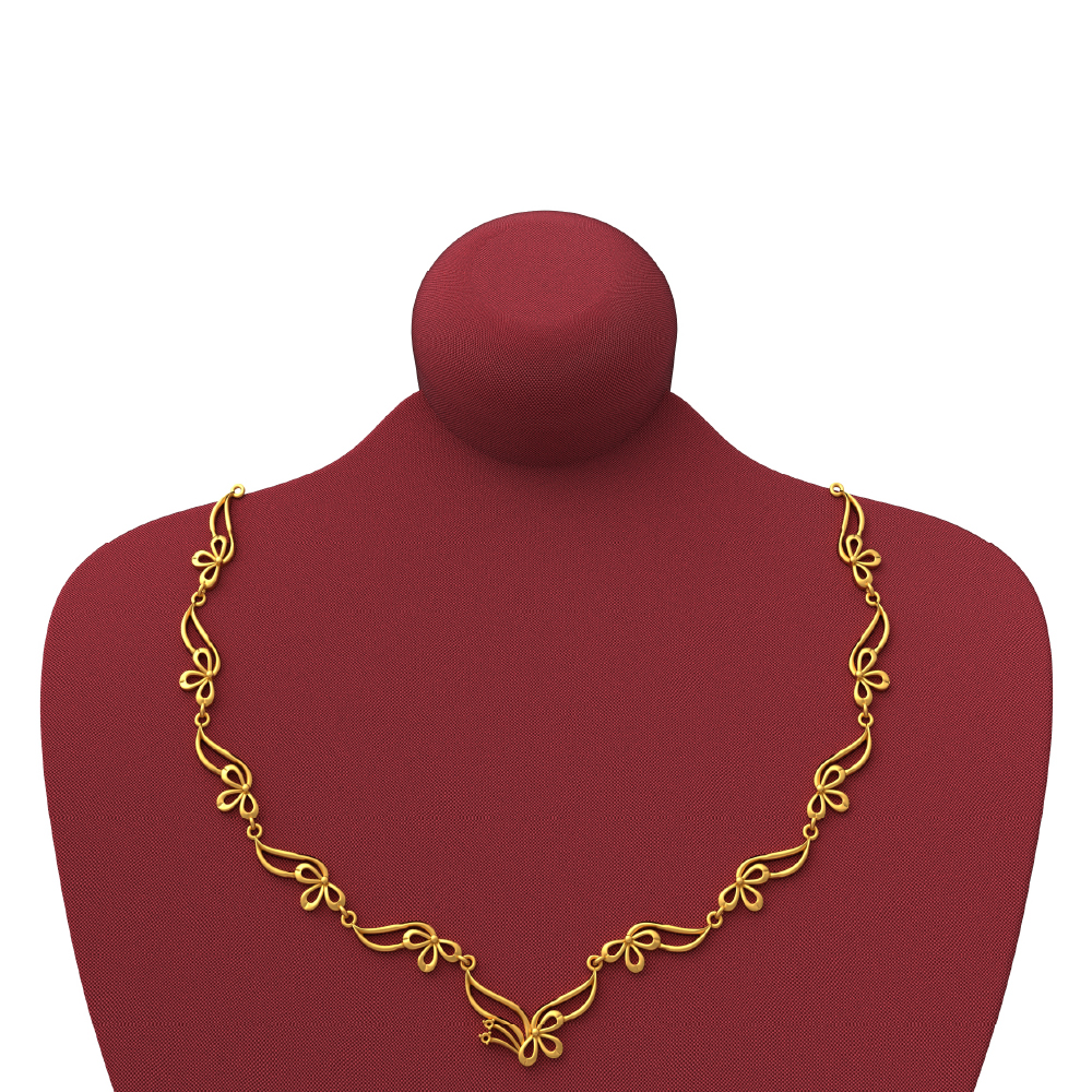 gold necklace kerala design