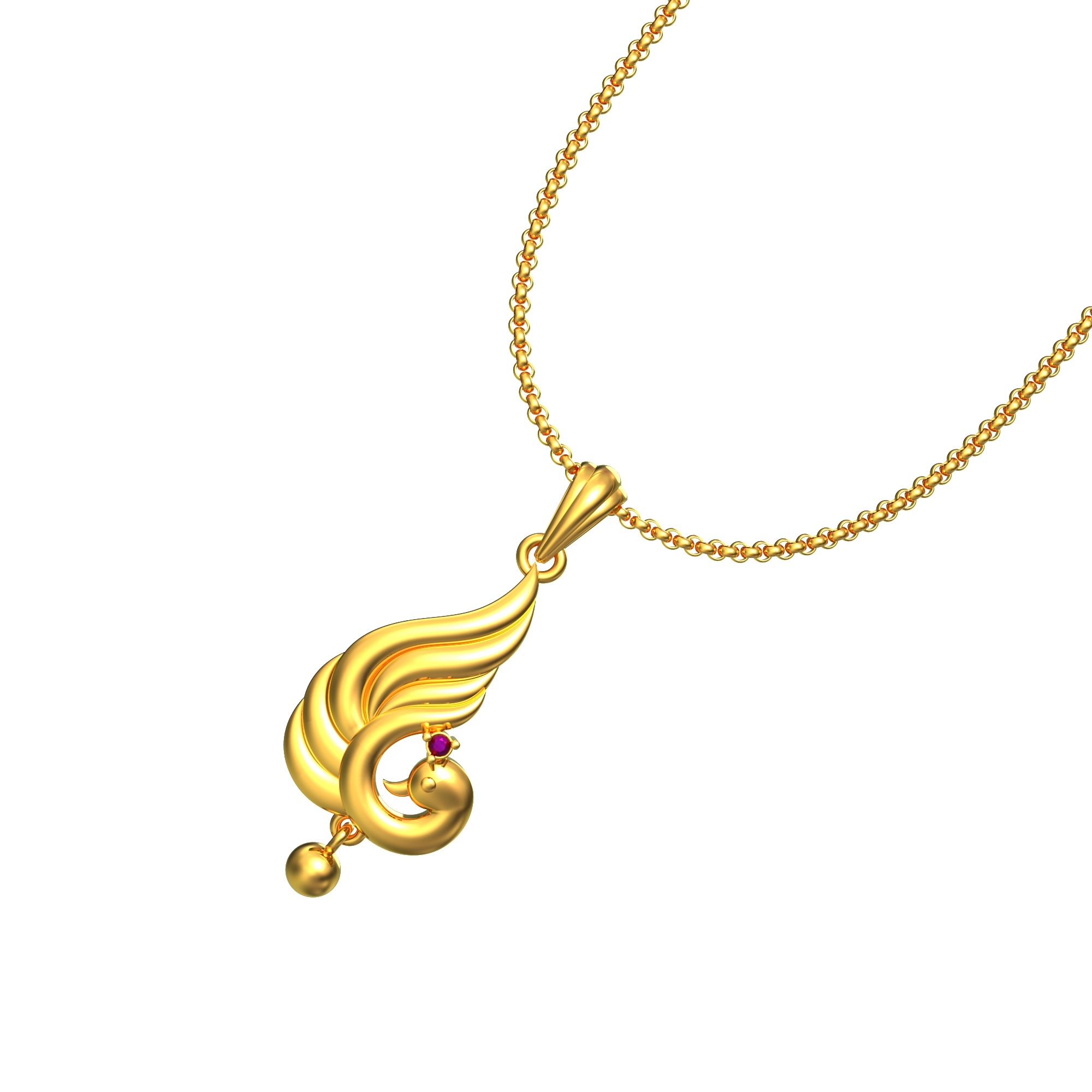 Gold Peacock Pendant Online