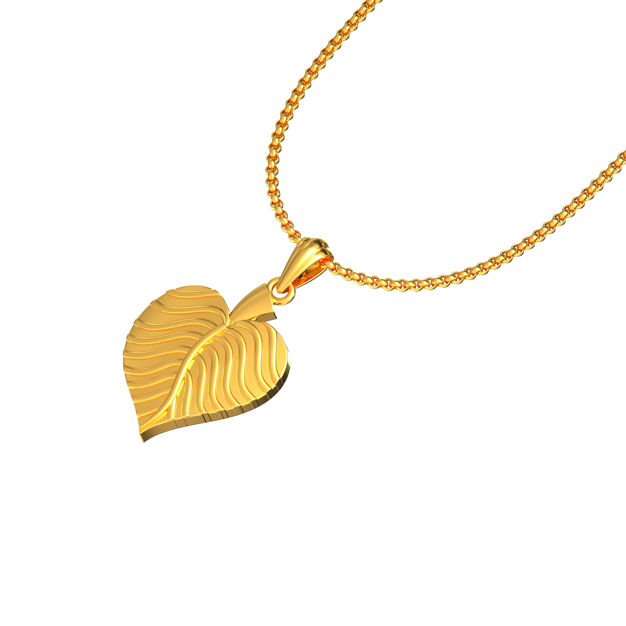 Leaf Gold Pendant Online