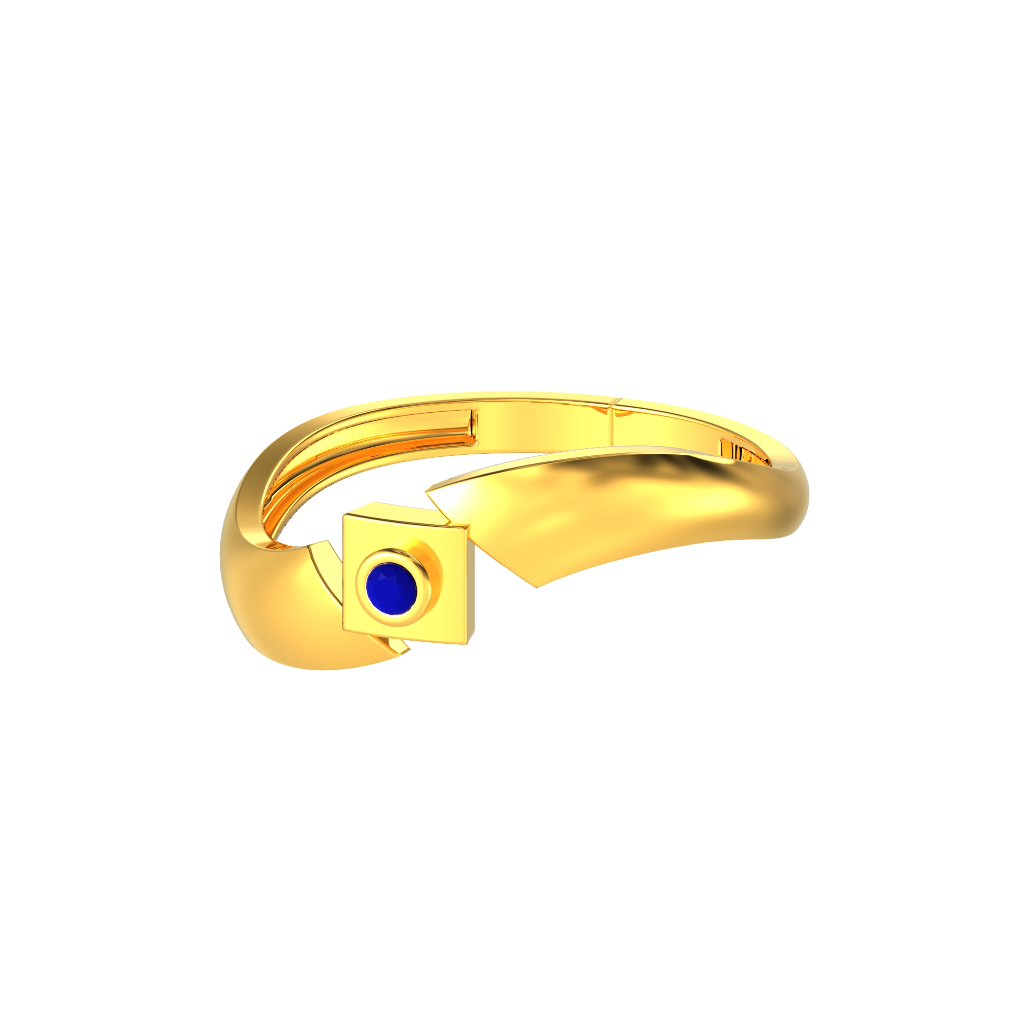 Geometric Square Stone Gold Ring Online