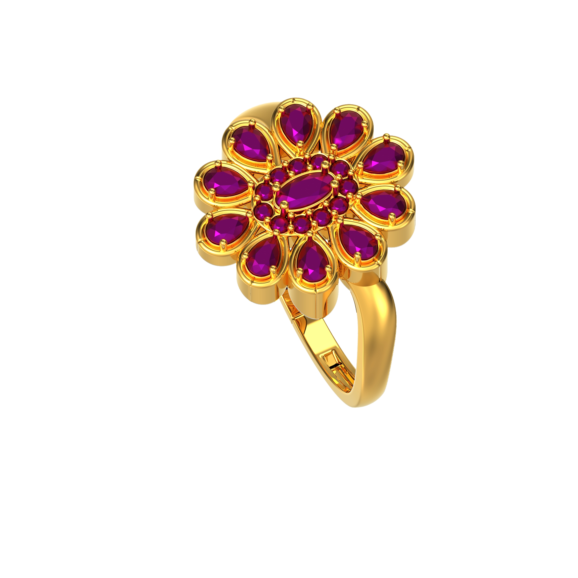 Natural Floral Design Gold Ring Online