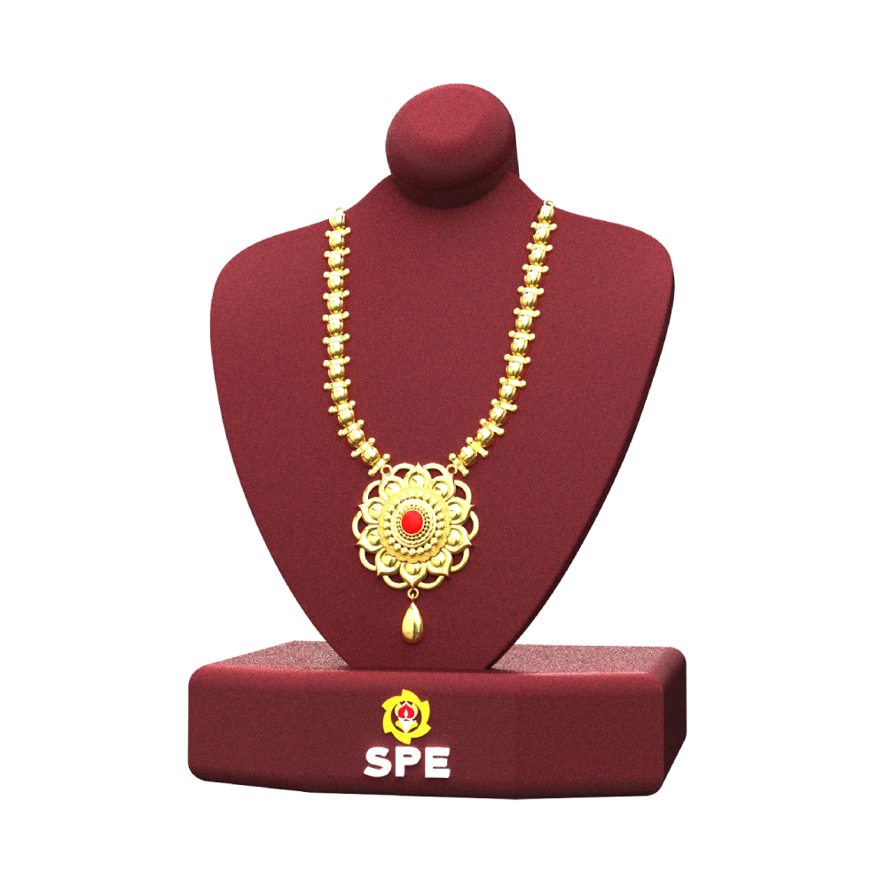 SPE Gold - Attractive Floral Design Gold Haram Online - SPE Gold, Chennai