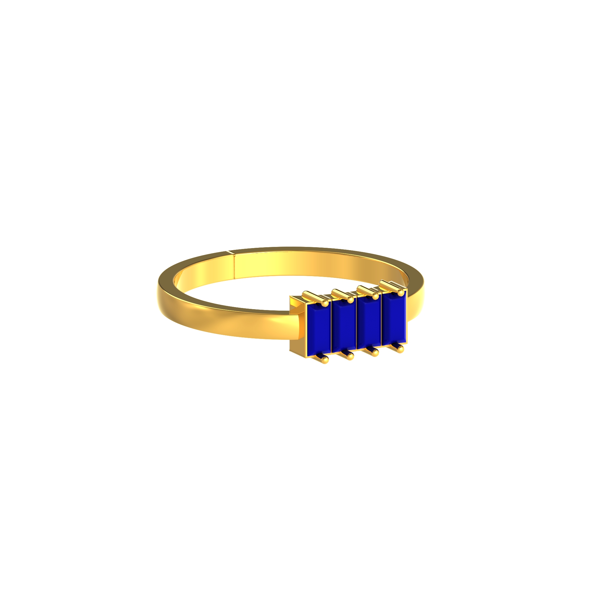 Rectangle Shape Gold Ring
