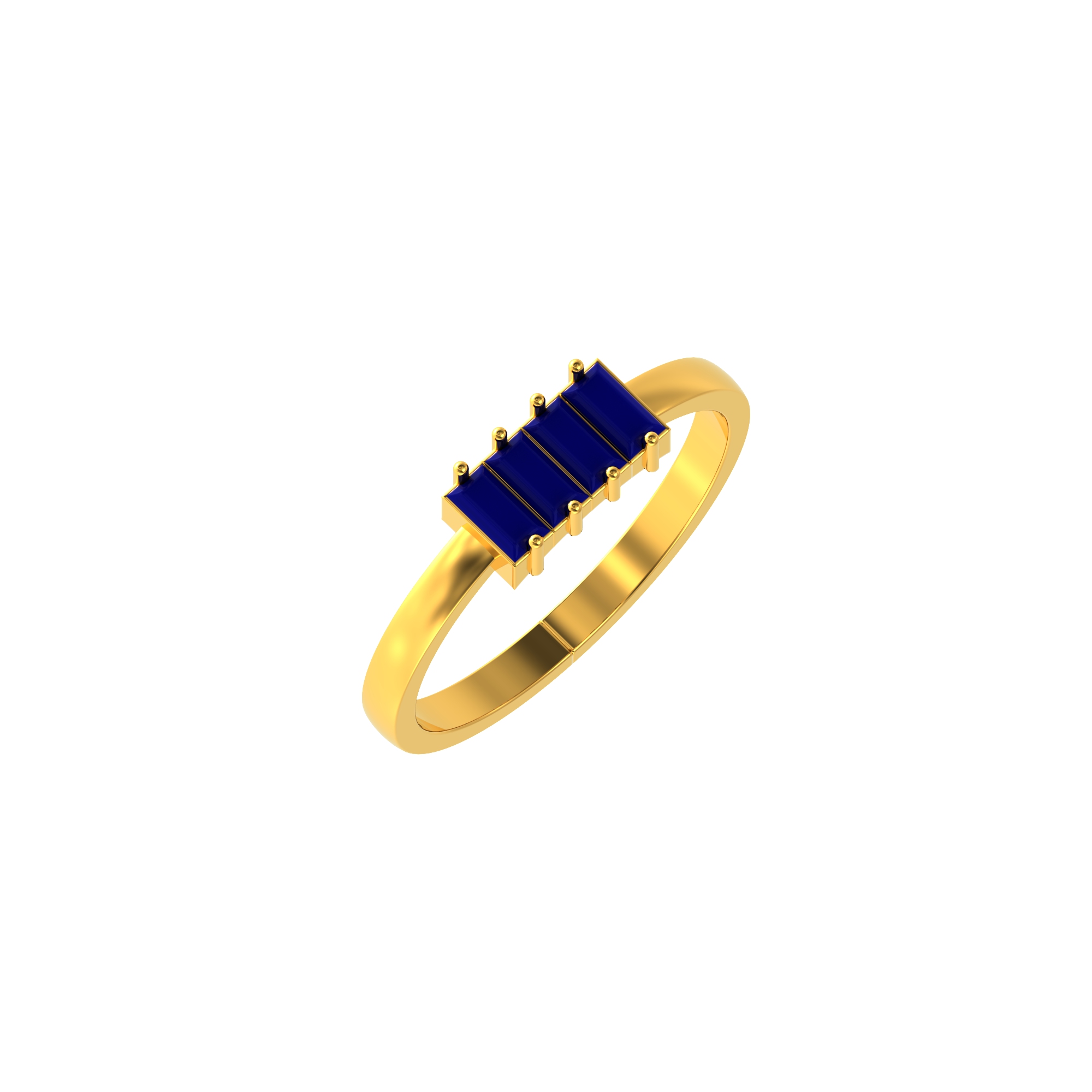 Rectangle Shape Stone Gold Ring Online