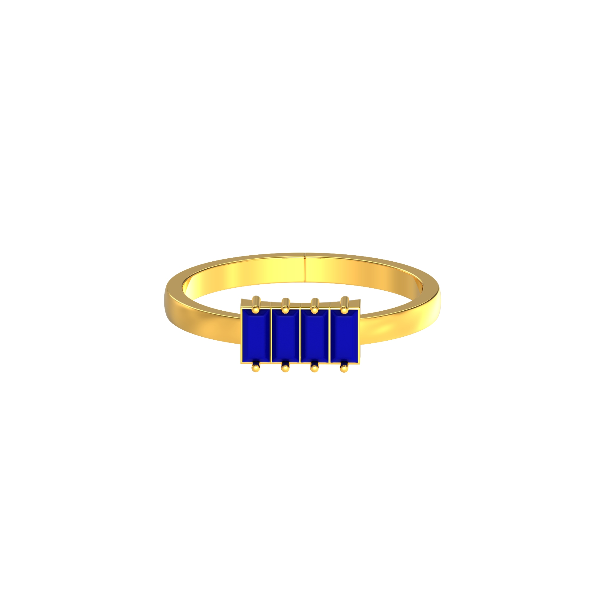 Rectangle Shape Stone Gold Ring
