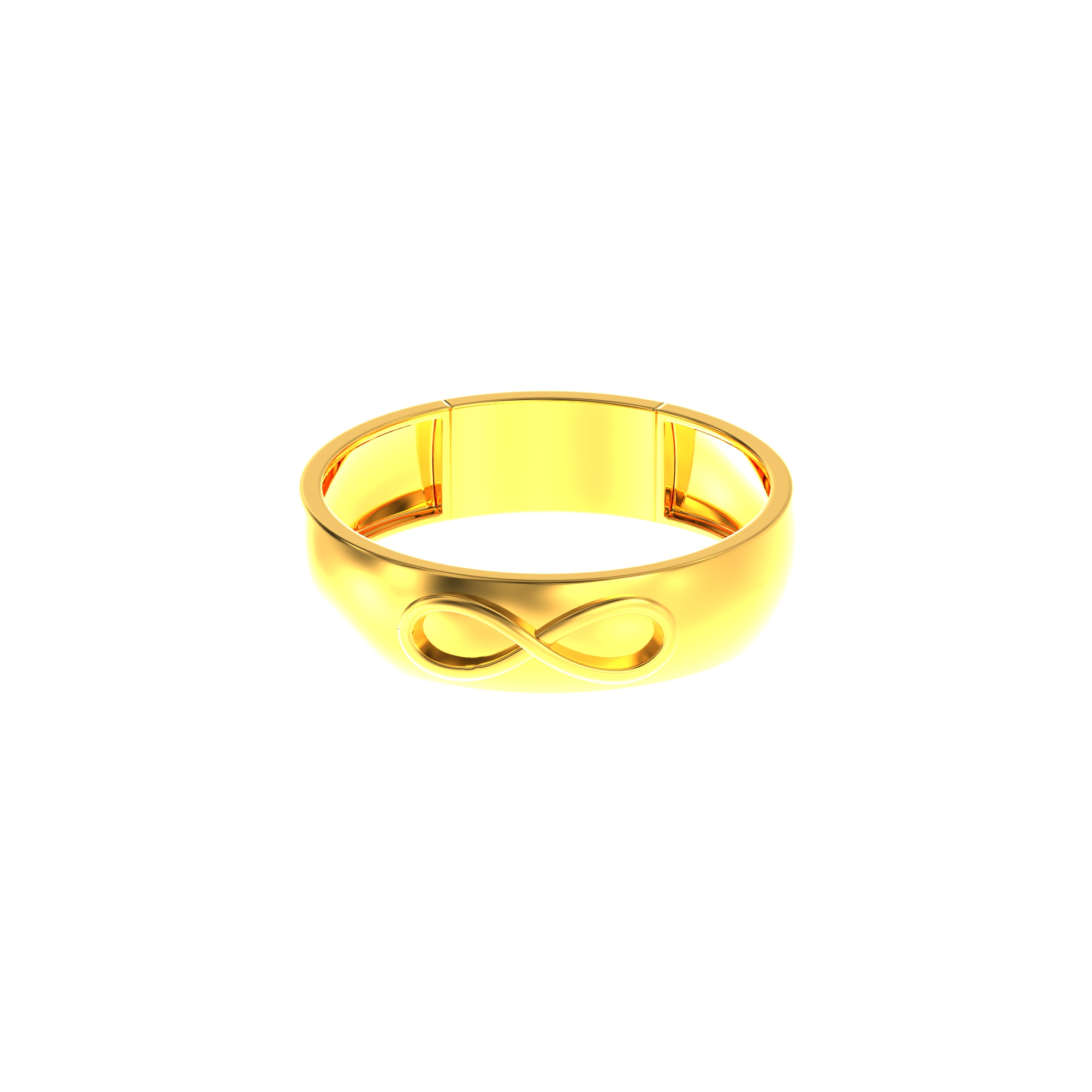 Curve Line Design Gents Gold Ring-02-01